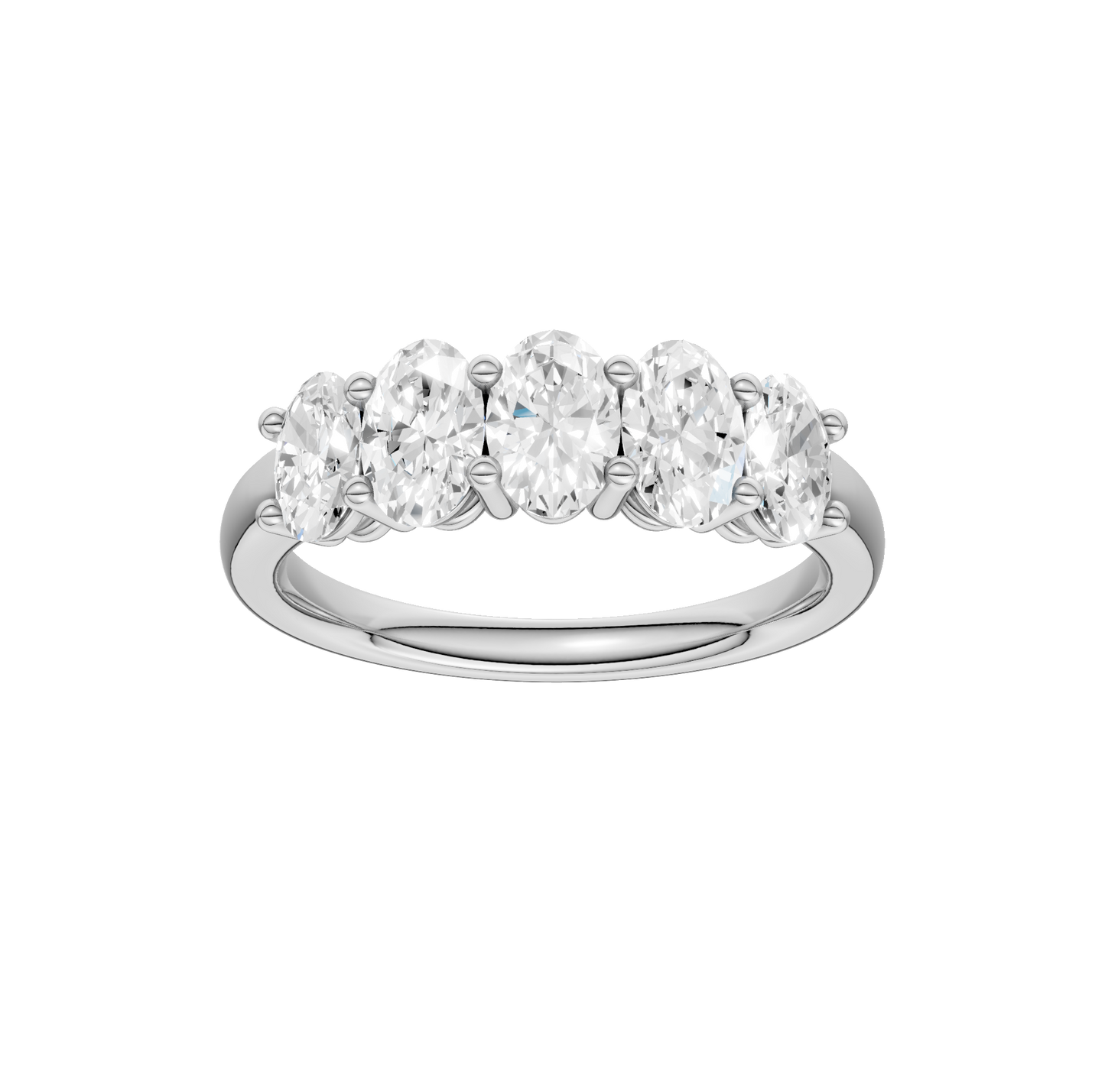 1.50ct Oval Certified Lab Diamond Band