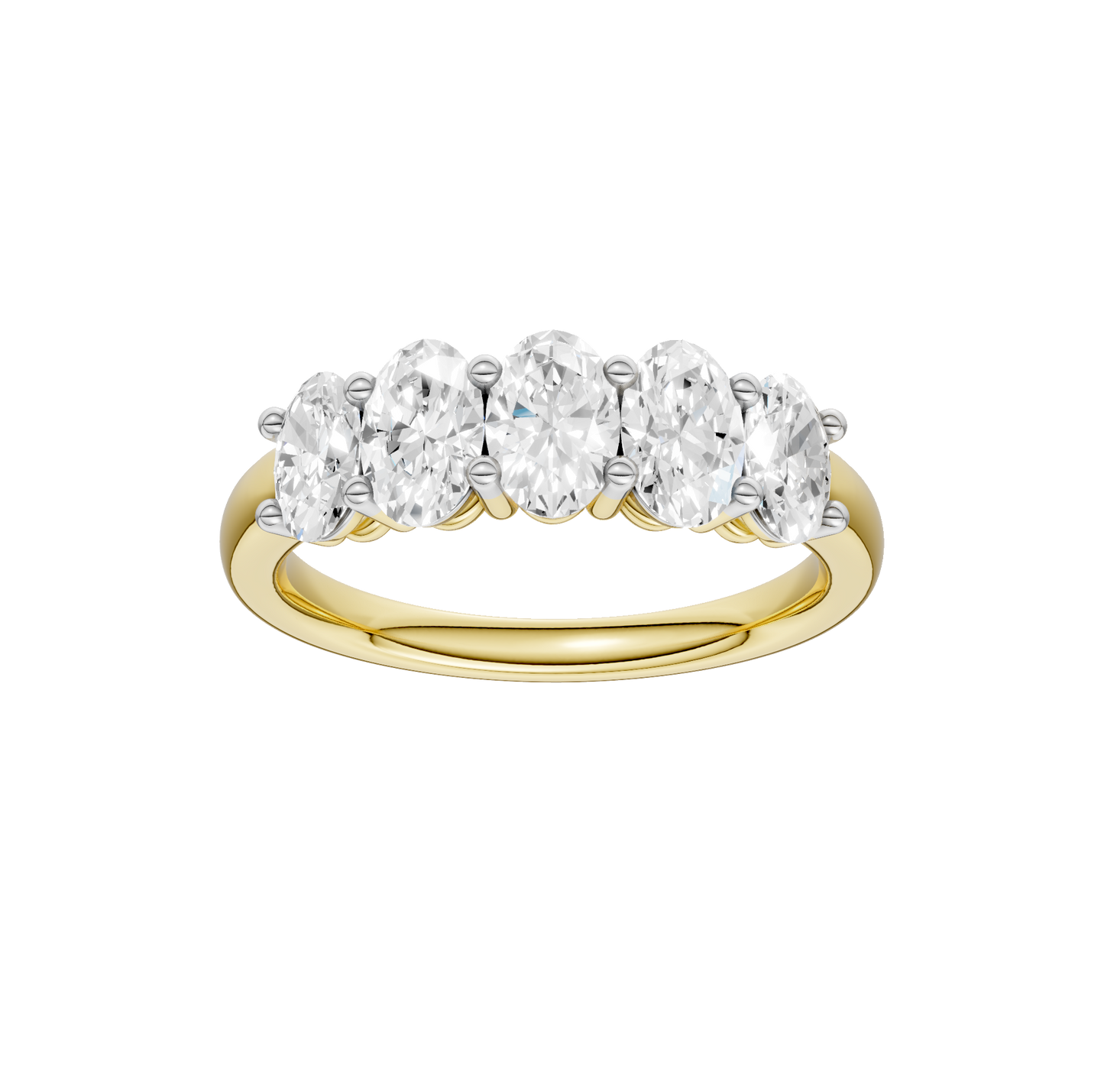 1.50ct Oval Certified Lab Diamond Band