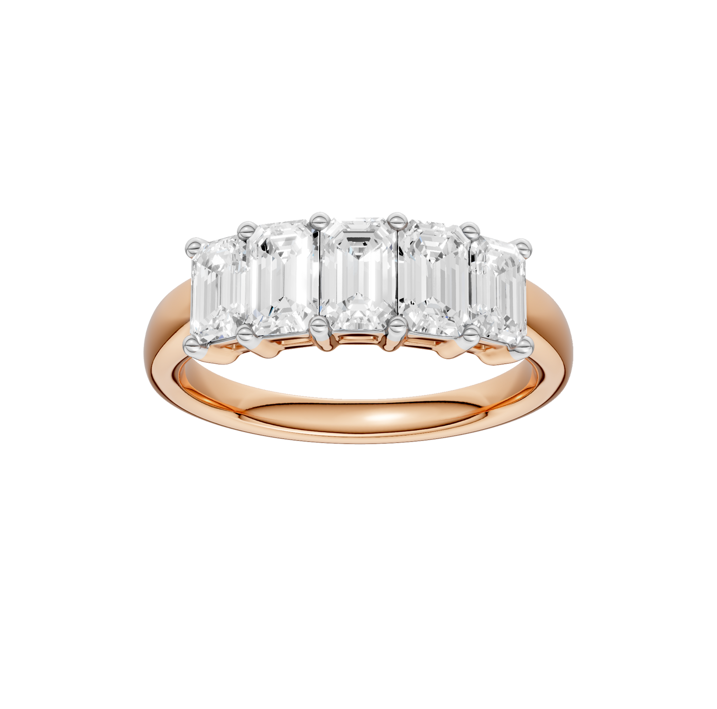 1.50ct Emerald Certified Lab Diamond Band