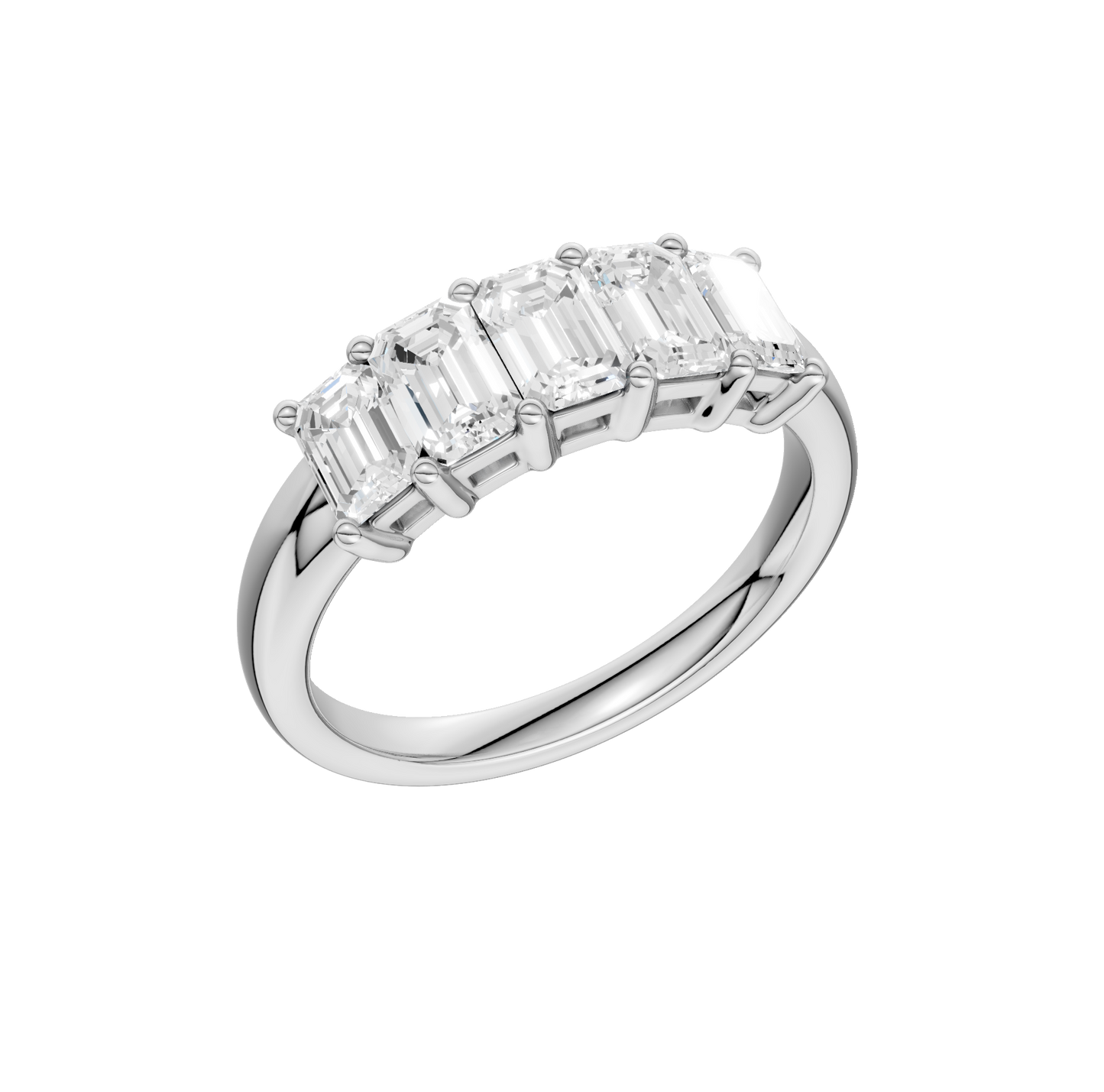 1.50ct Emerald Certified Lab Diamond Band