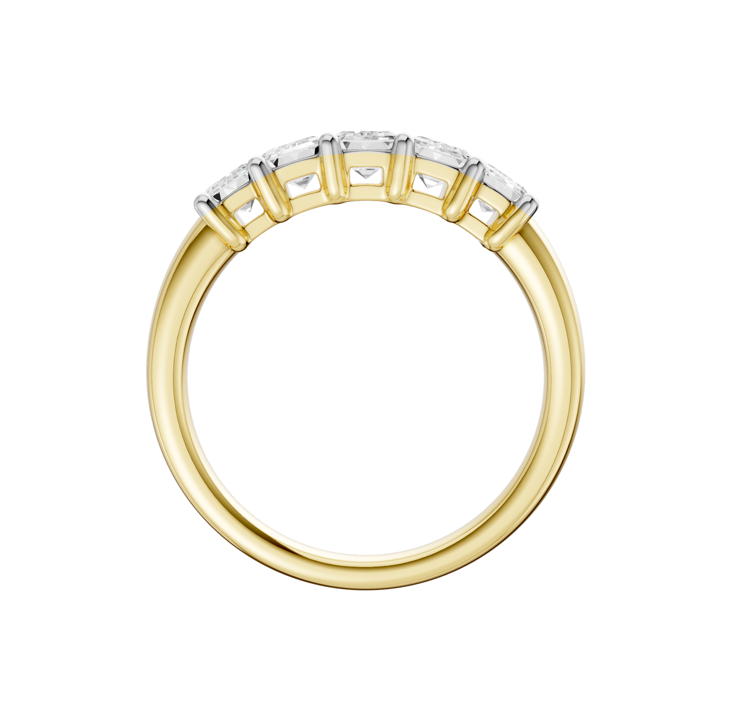 1.50ct Emerald Certified Lab Diamond Band