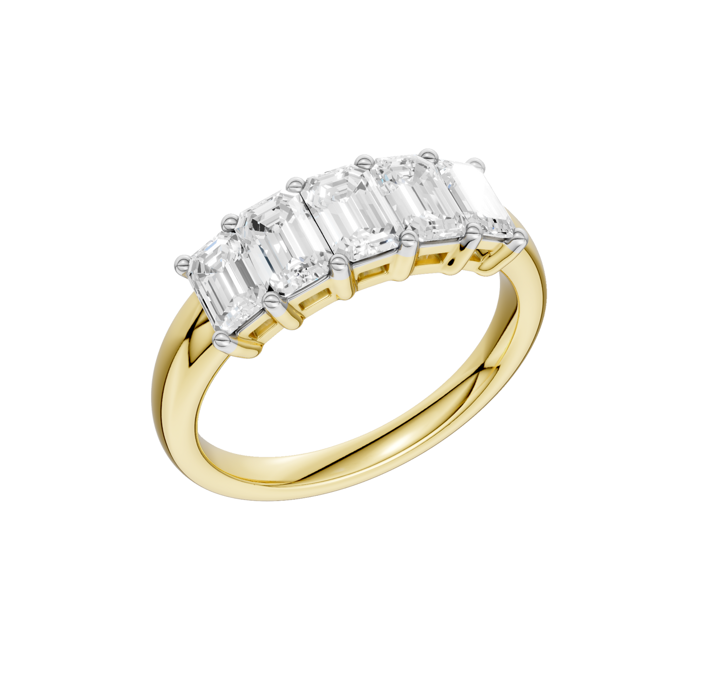 1.50ct Emerald Certified Lab Diamond Band