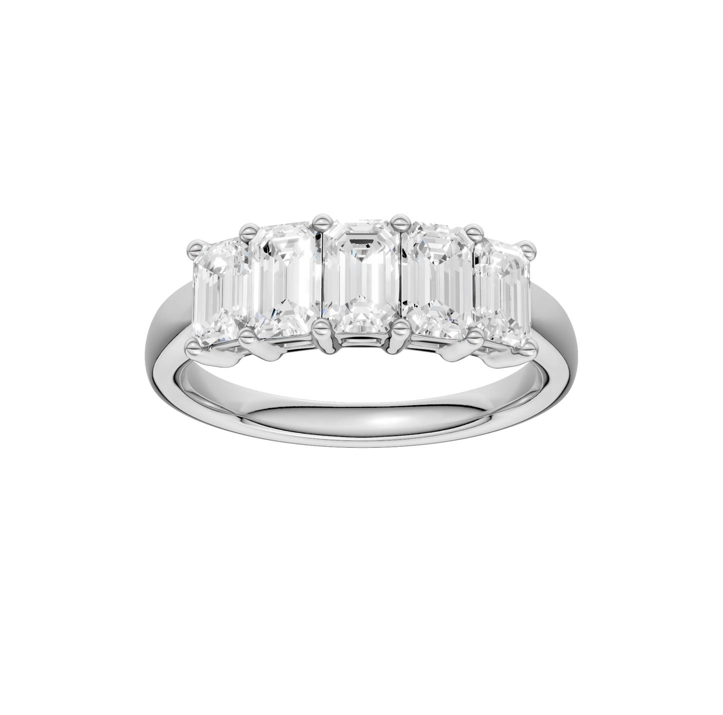 1.50ct Emerald Certified Lab Diamond Band