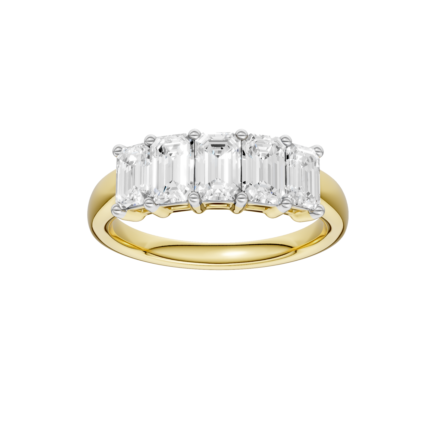 1.50ct Emerald Certified Lab Diamond Band
