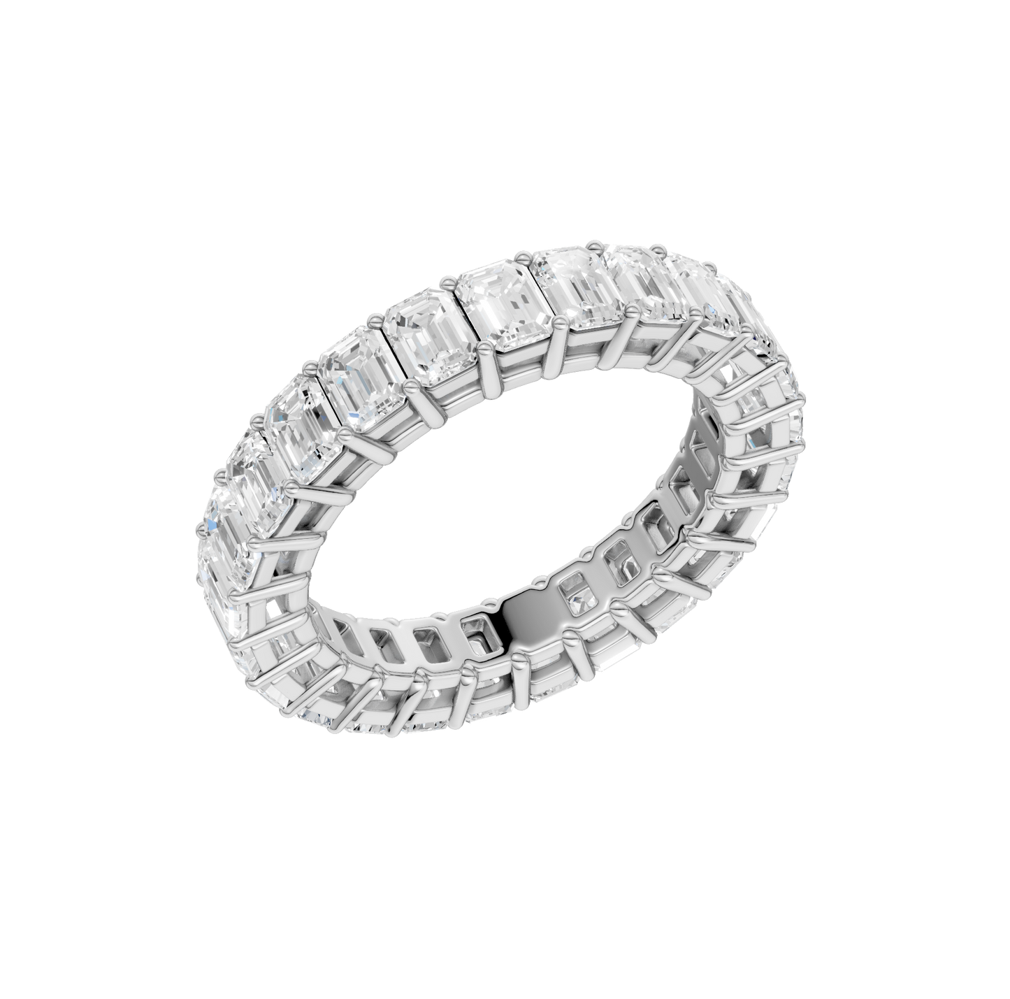 5.00ct Emerald Certified Lab Diamond Ring