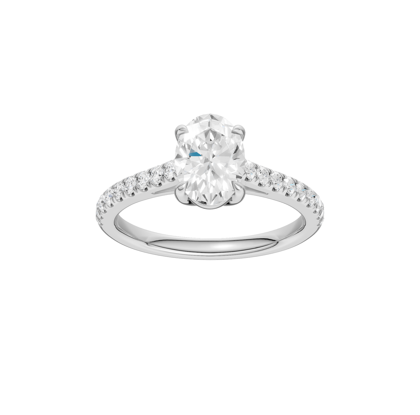 1.75ct Oval Certified Lab Diamond Ring