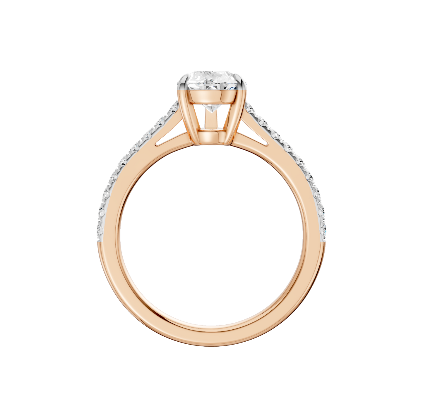 1.75ct Pear Certified Solitaire Lab Diamond Ring