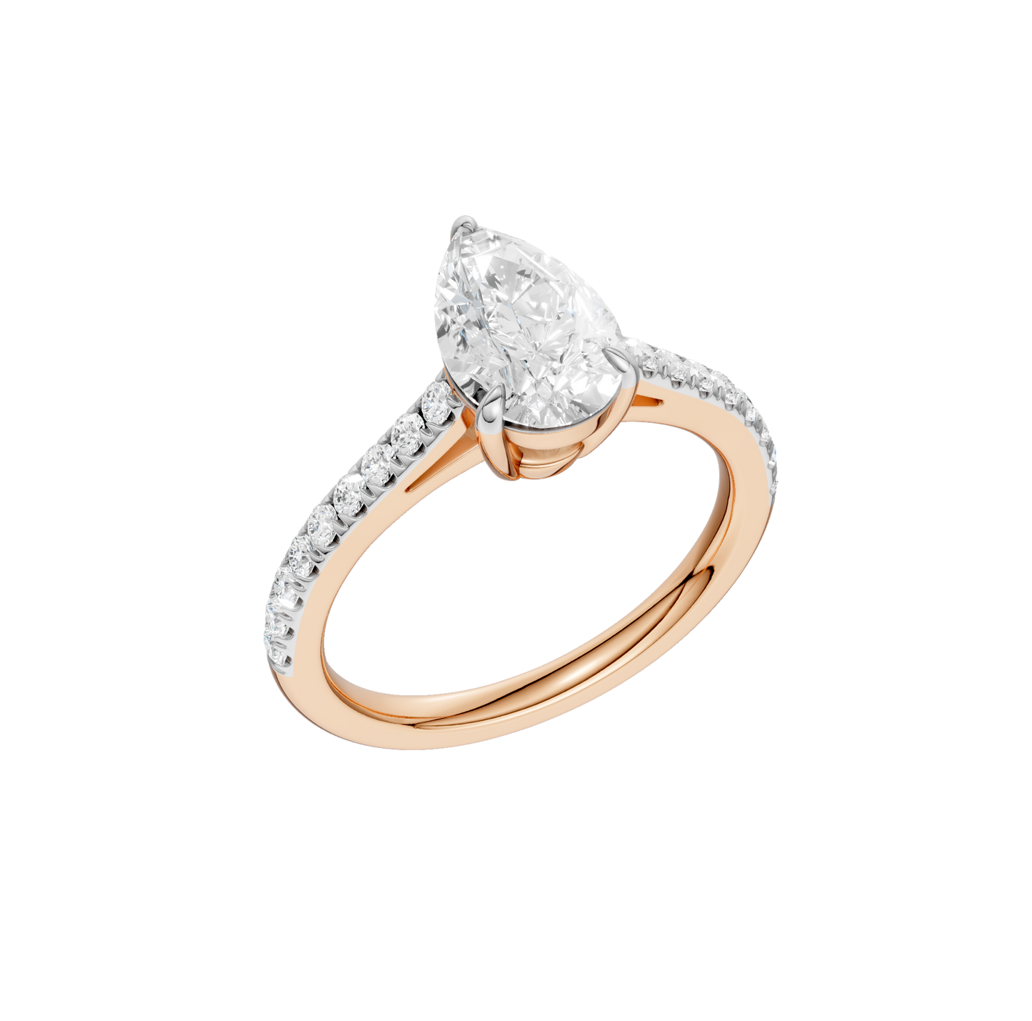1.75ct Pear Certified Solitaire Lab Diamond Ring