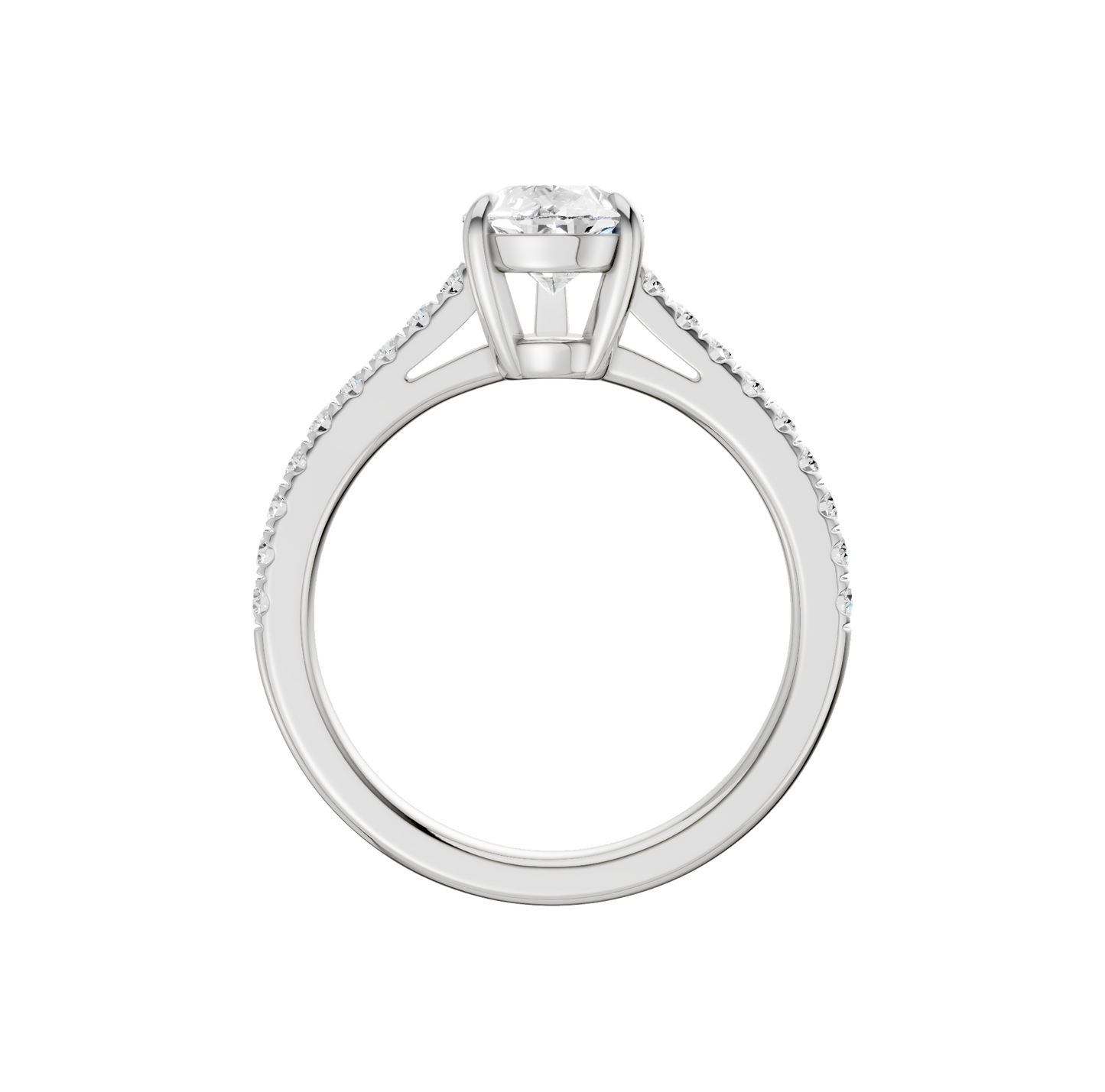 1.75ct Pear Certified Solitaire Lab Diamond Ring