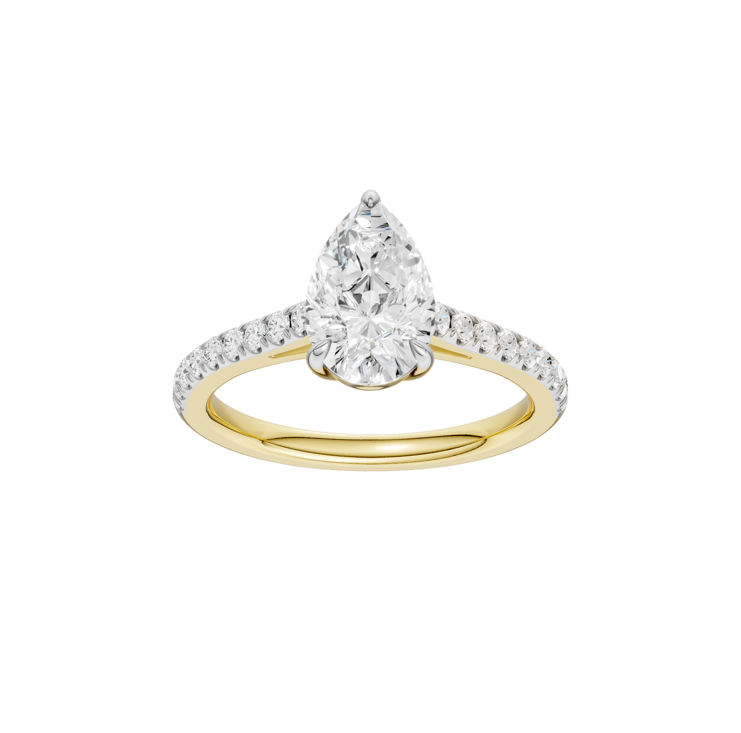 1.75ct Pear Certified Solitaire Lab Diamond Ring