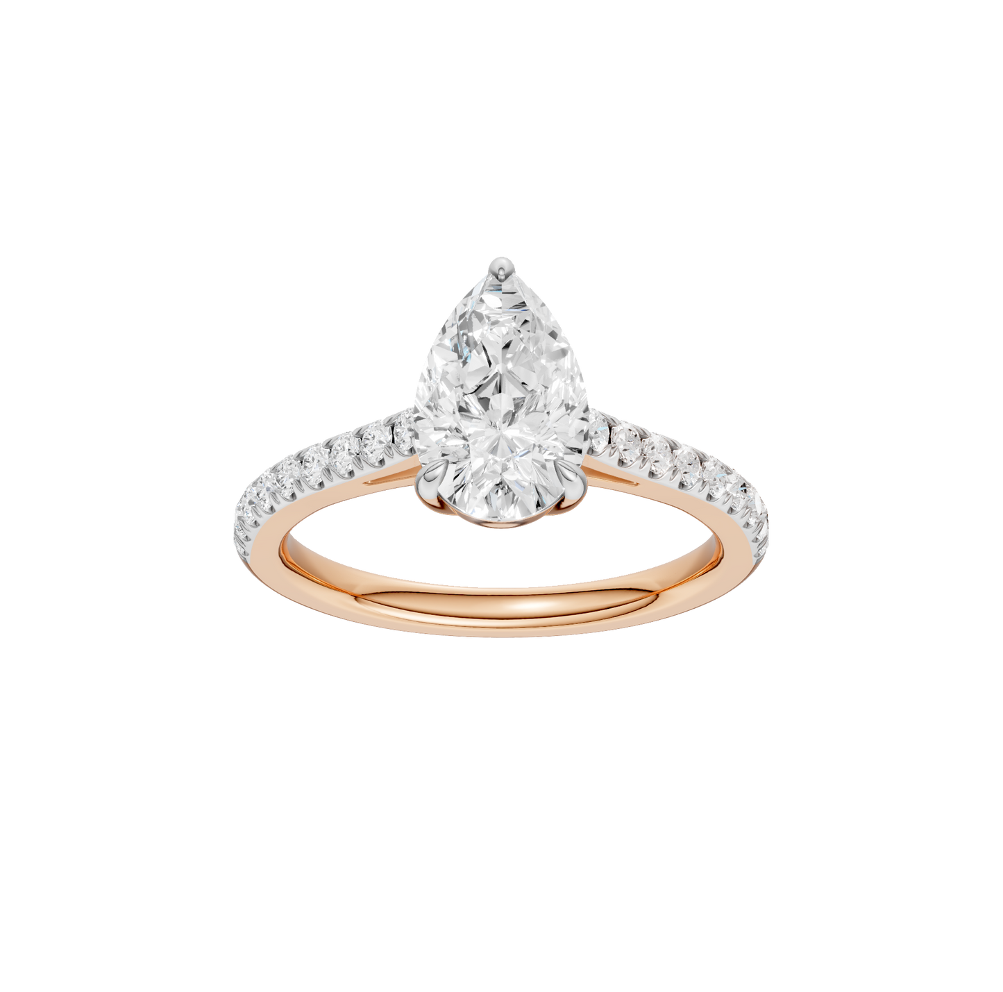 1.75ct Pear Certified Solitaire Lab Diamond Ring
