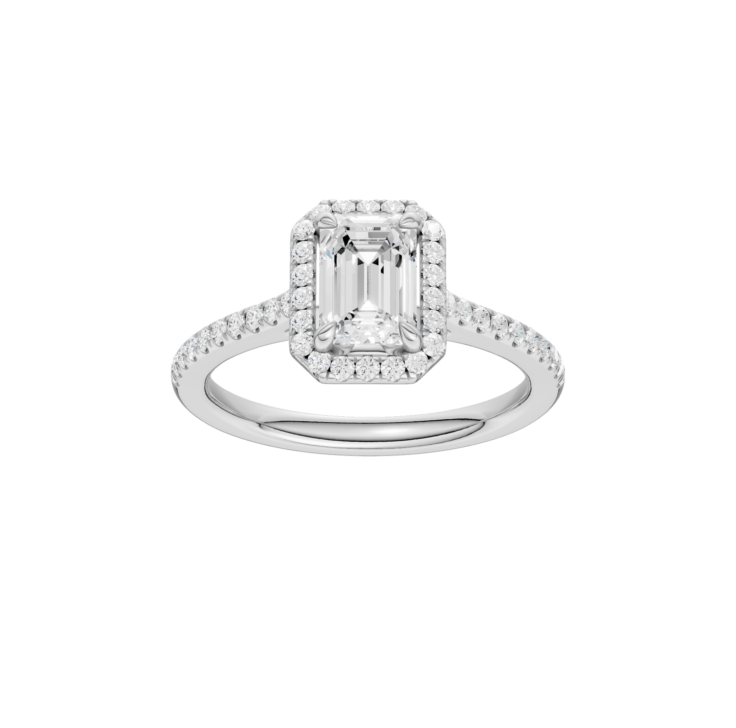 1.25ct Emerald Certified Lab Diamond Ring