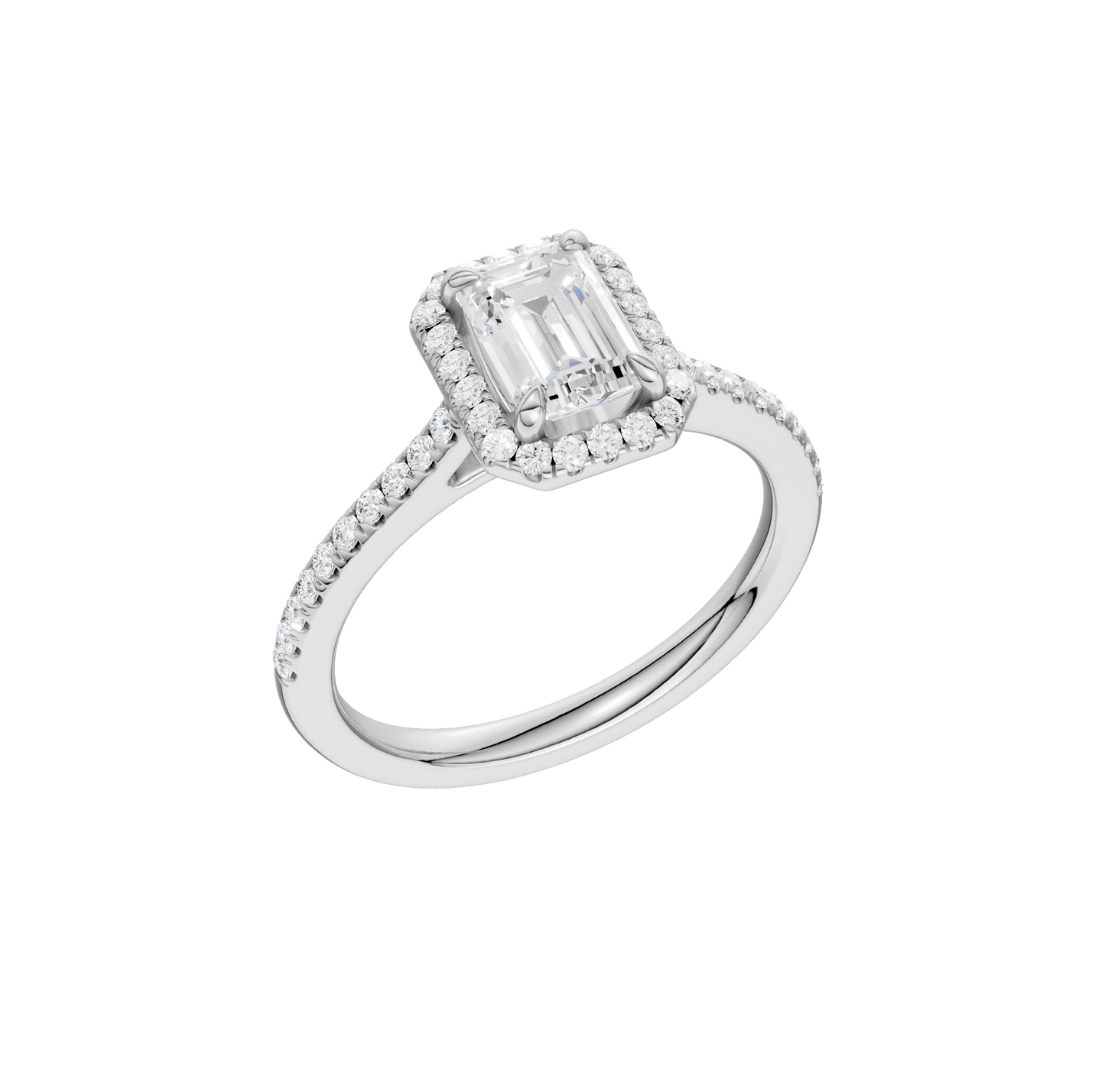 1.25ct Emerald Certified Lab Diamond Ring