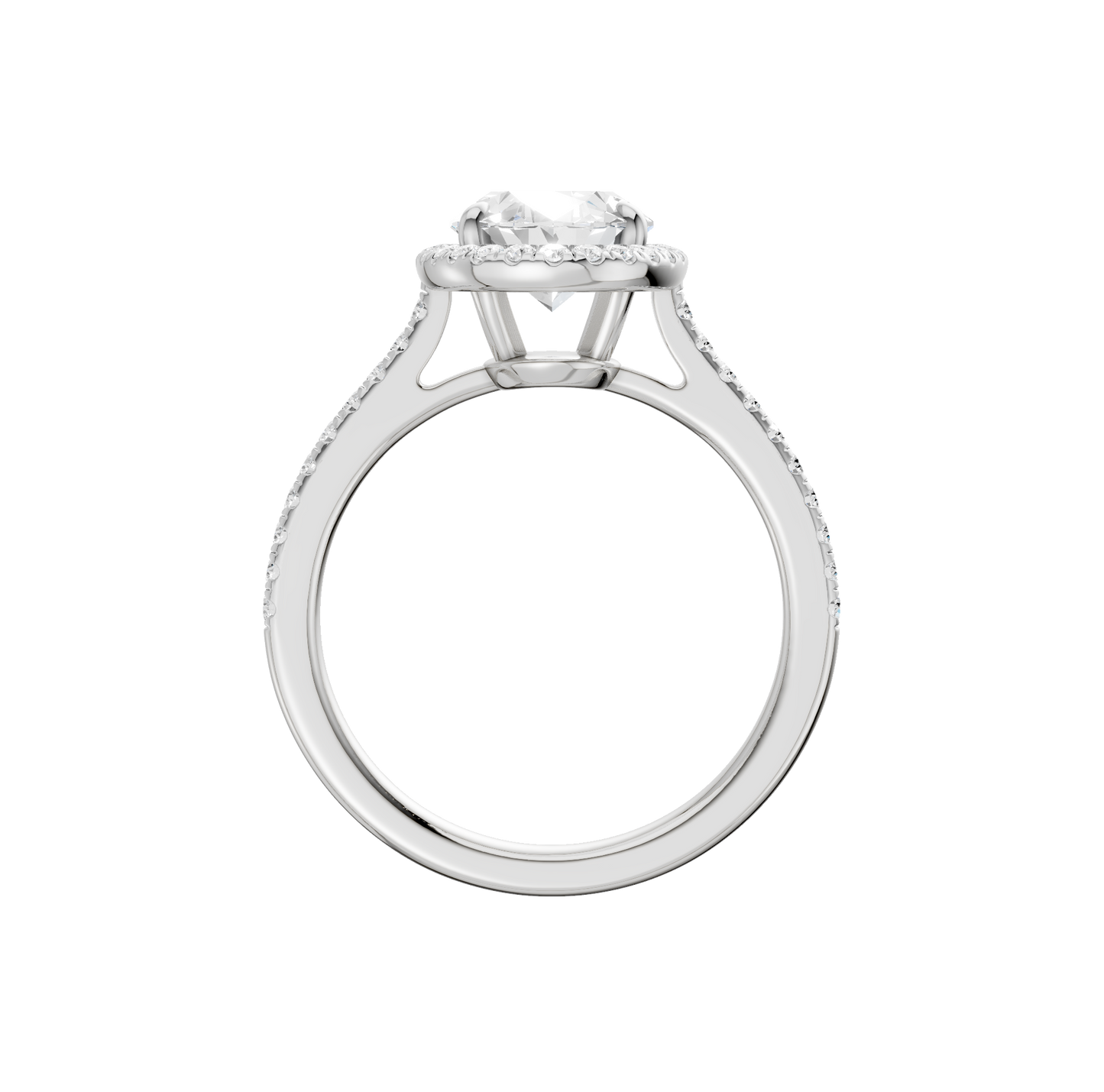 2.25ct Oval Certified Single Halo Lab Diamond Ring
