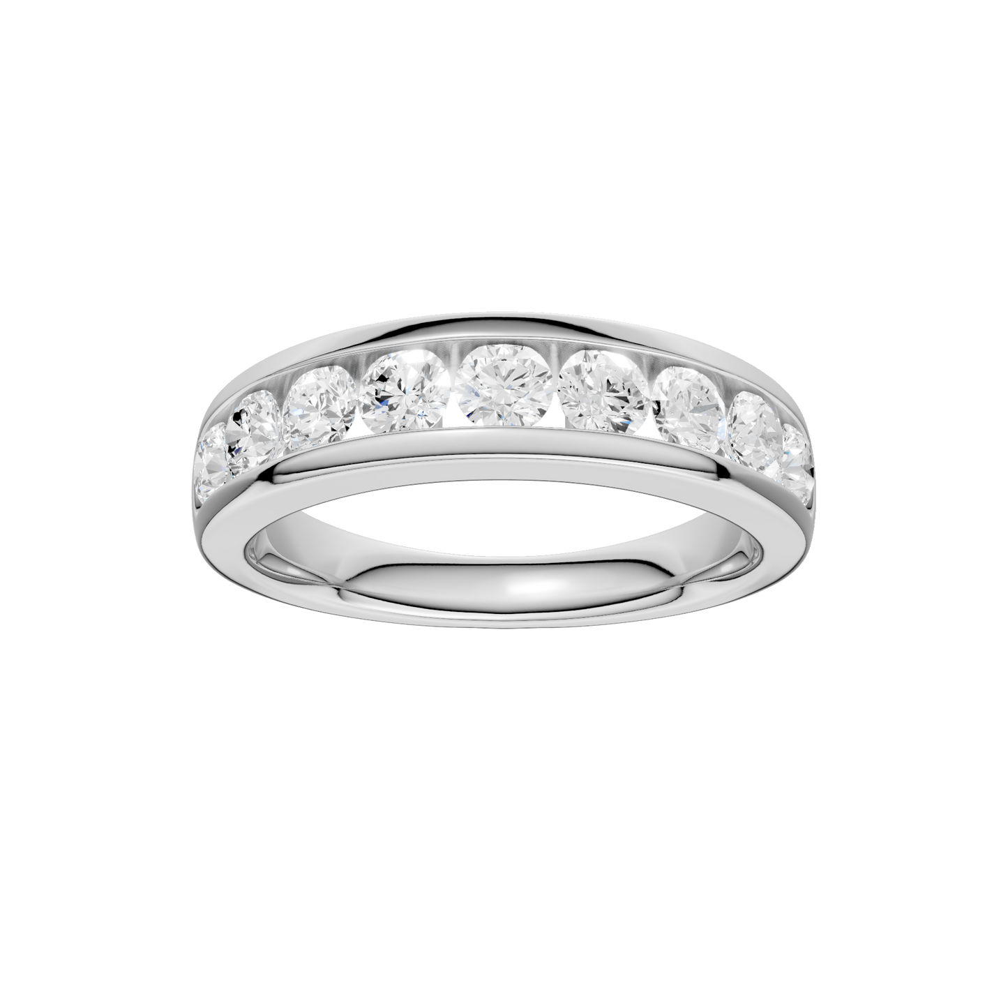 1.00ct Round Certified Lab Diamond Band