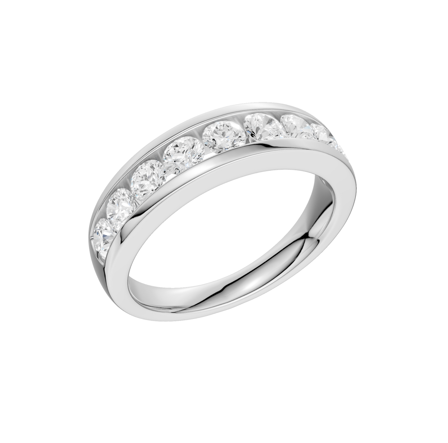 1.00ct Round Certified Lab Diamond Band