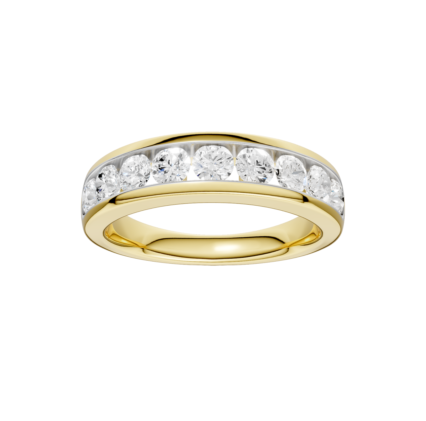 1.00ct Round Certified Lab Diamond Band