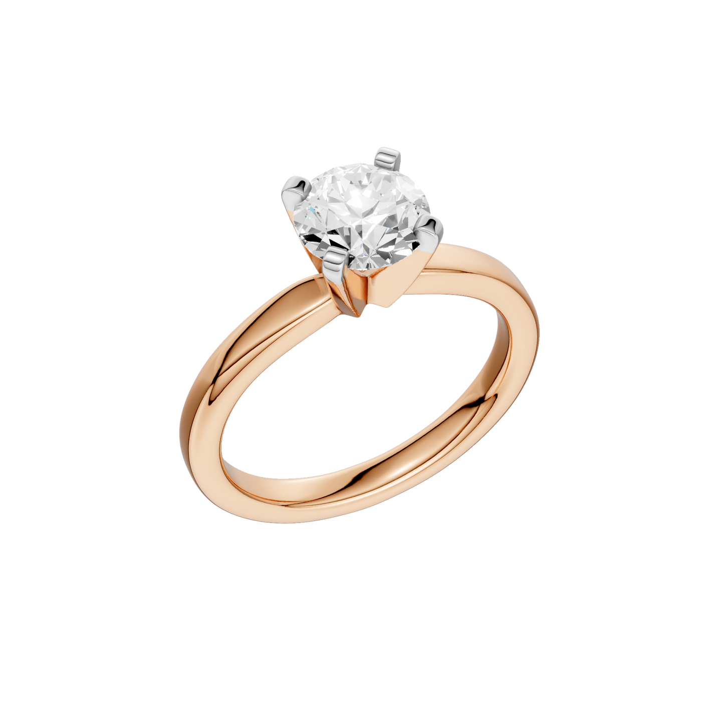 0.50ct Round Certified Solitaire Lab Diamond Ring
