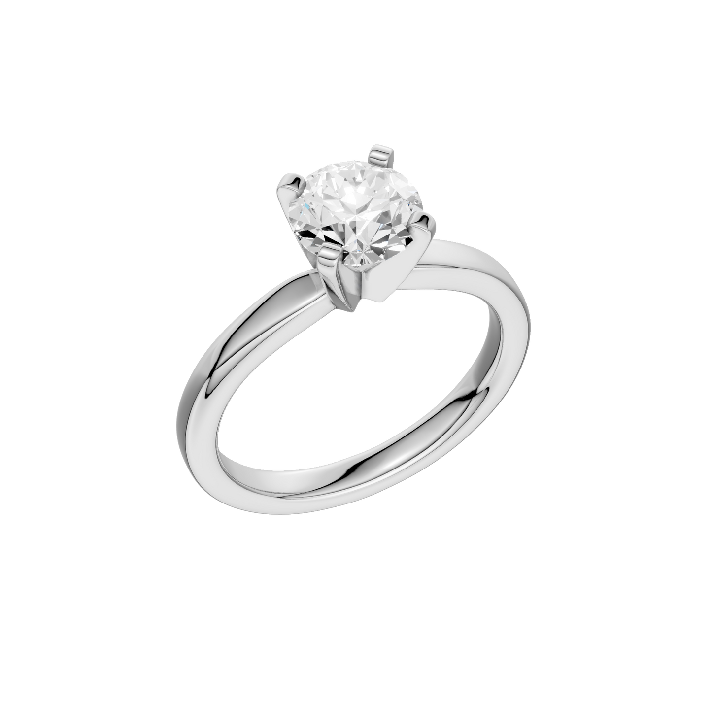 0.50ct Round Certified Solitaire Lab Diamond Ring
