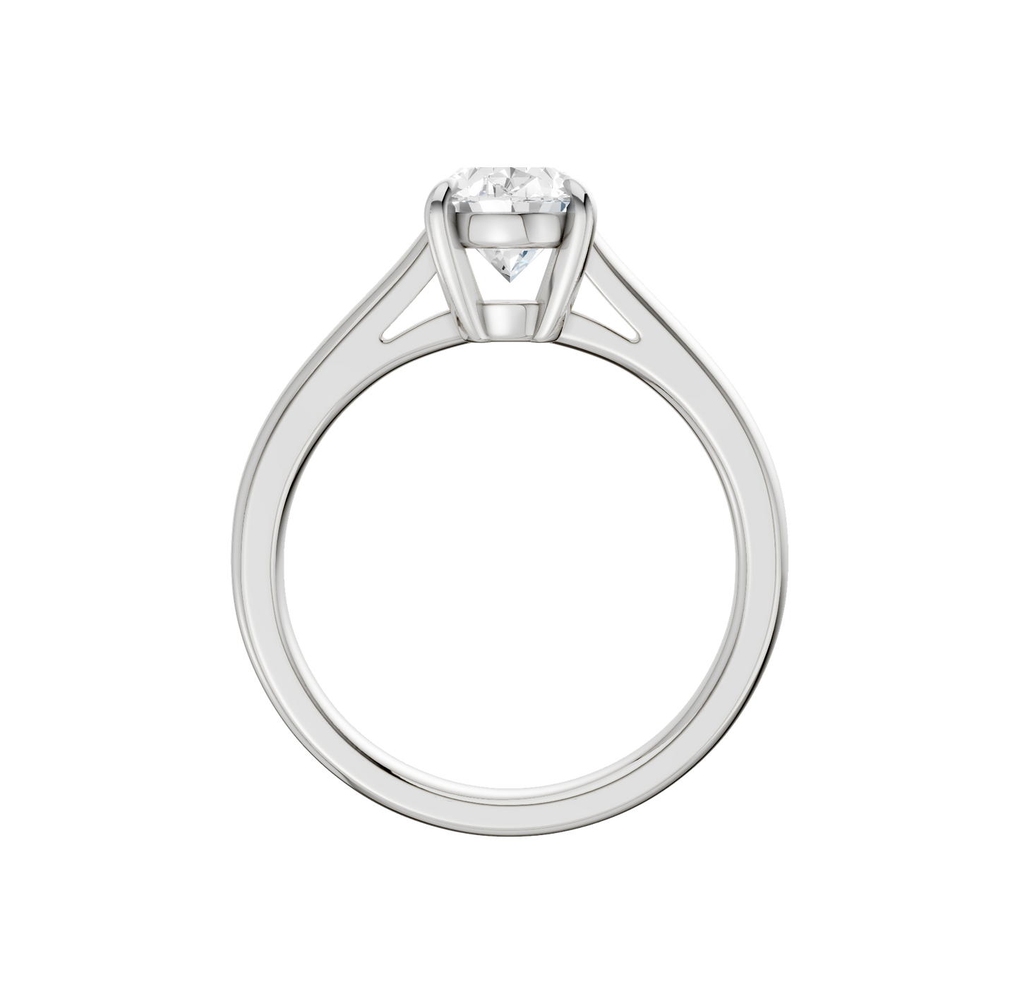 1.50ct Oval Certified Solitaire Lab Diamond Ring