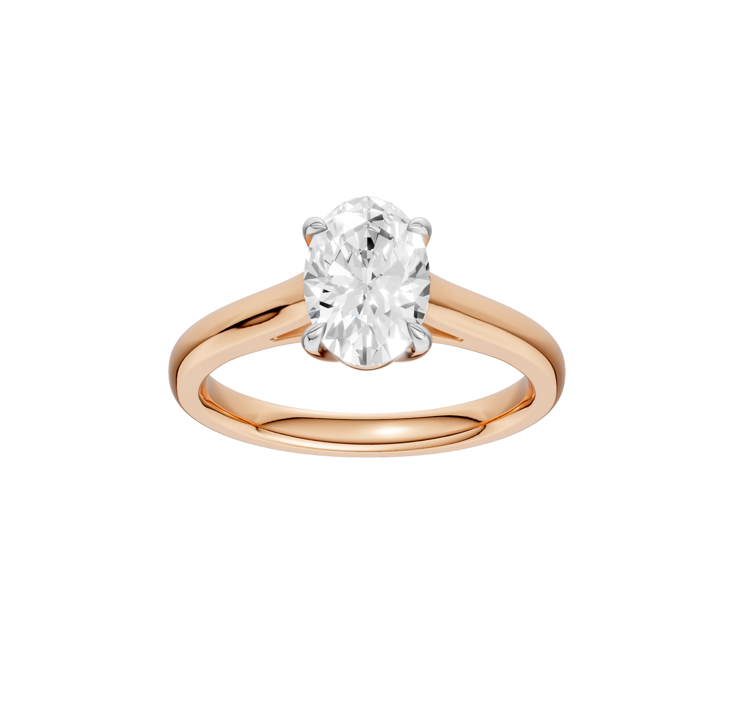 1.50ct Oval Certified Solitaire Lab Diamond Ring