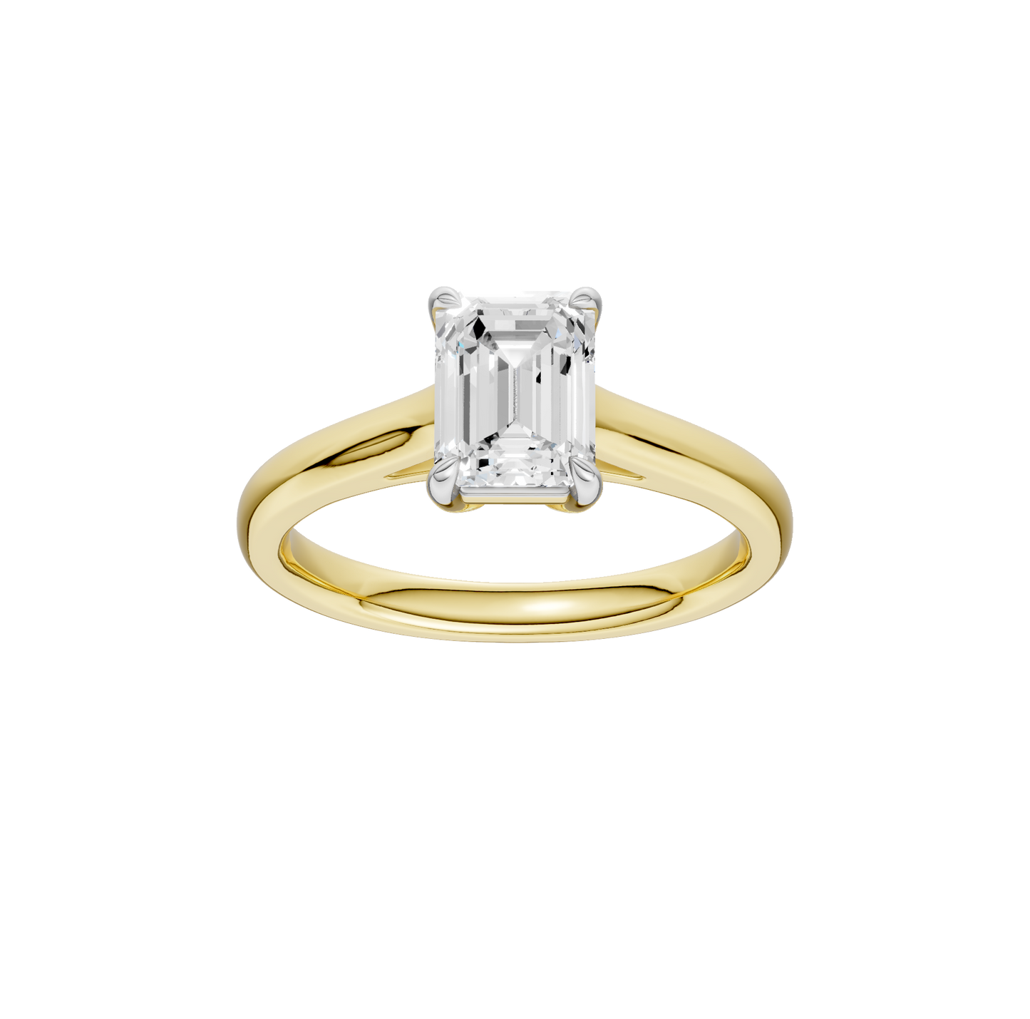 1.50ct Emerald Certified Solitaire Lab Diamond Ring