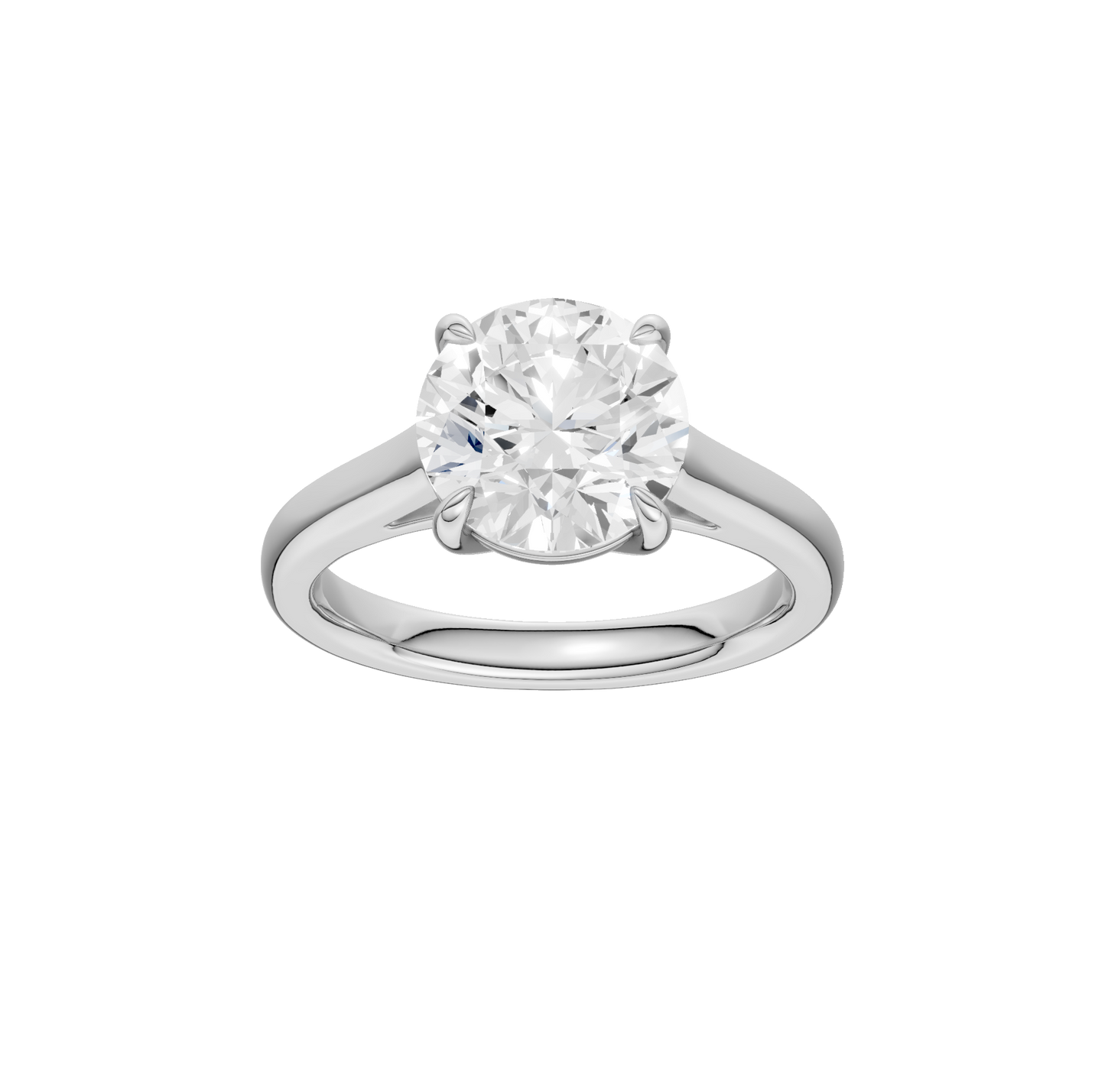 3.00ct Round Certified Solitaire Lab Diamond Ring