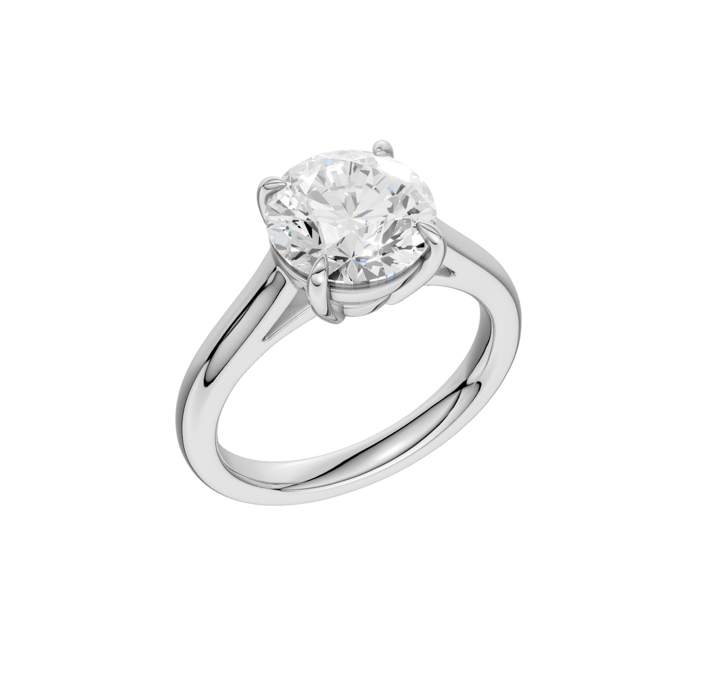 3.00ct Round Certified Solitaire Lab Diamond Ring