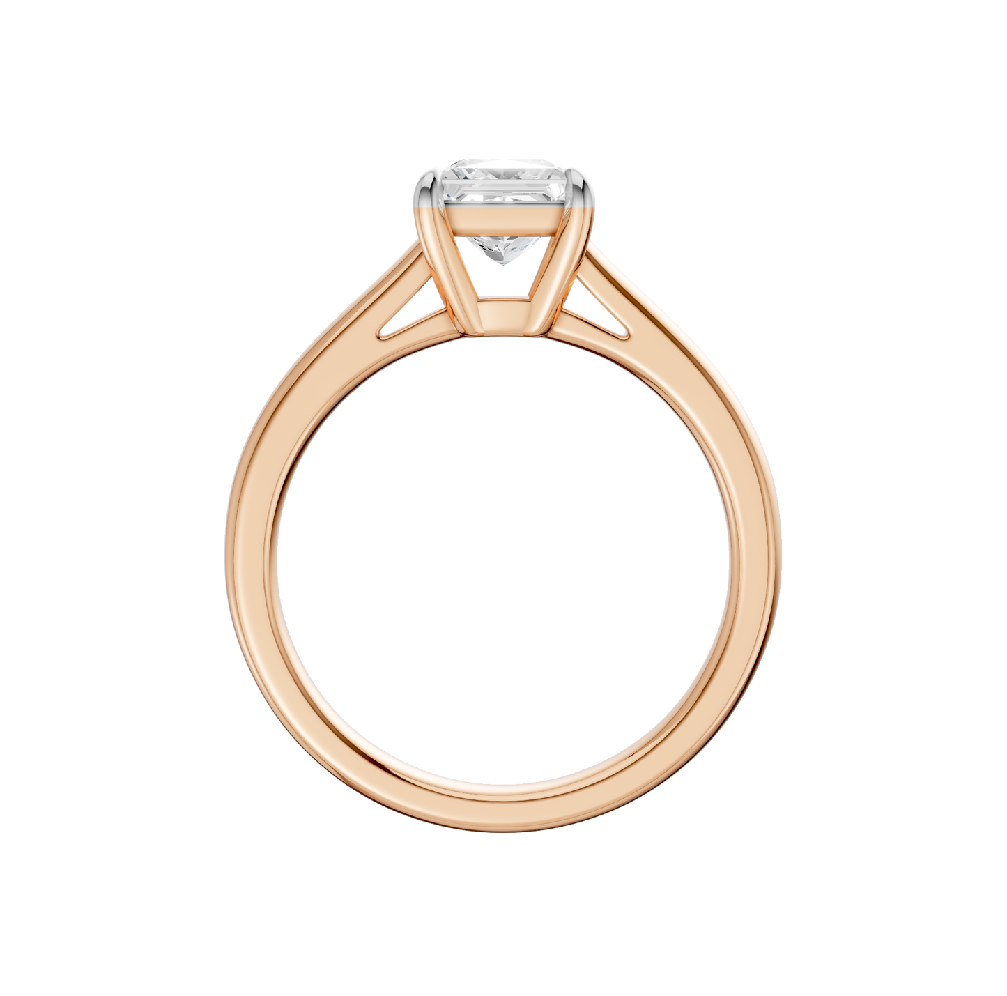 1.00ct Princess Certified Solitaire Lab Diamond Ring