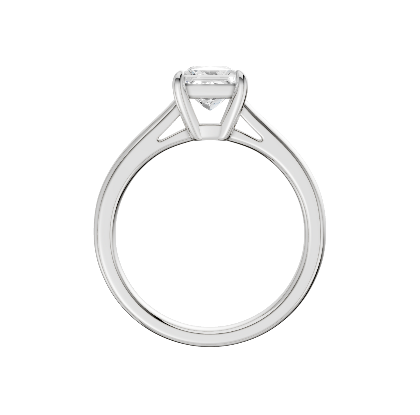 1.00ct Princess Certified Solitaire Lab Diamond Ring