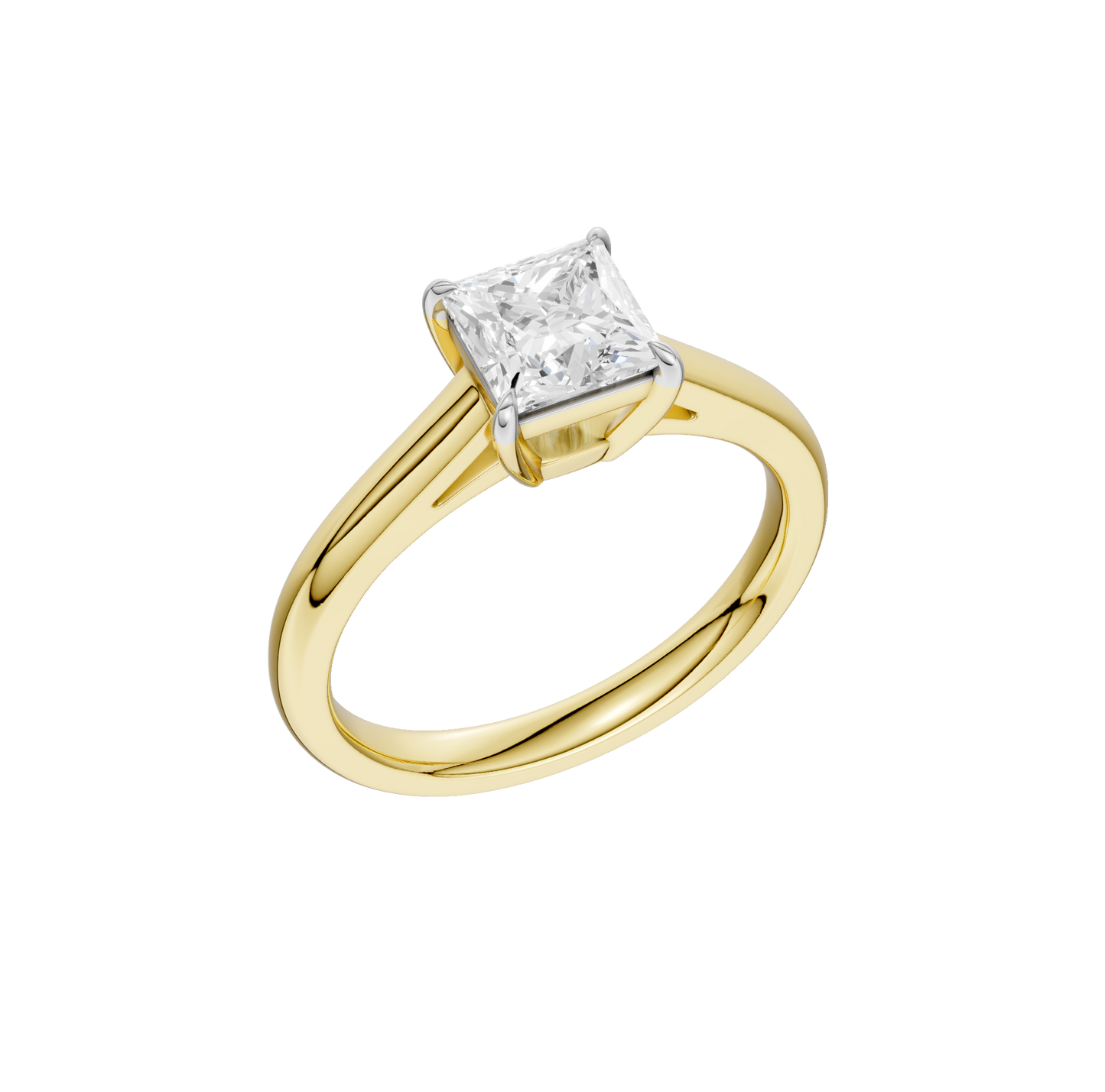 1.25ct Princess Certified Solitaire Lab Diamond Ring