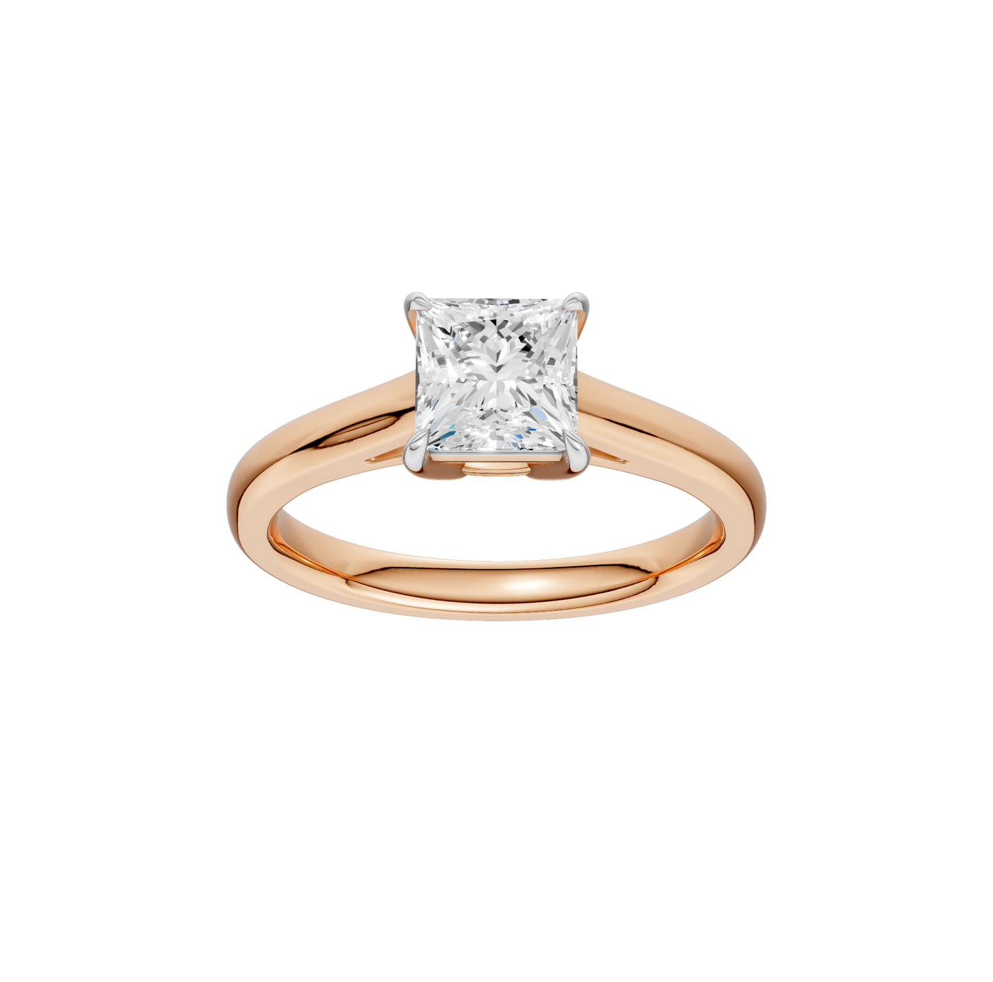 1.25ct Princess Certified Solitaire Lab Diamond Ring