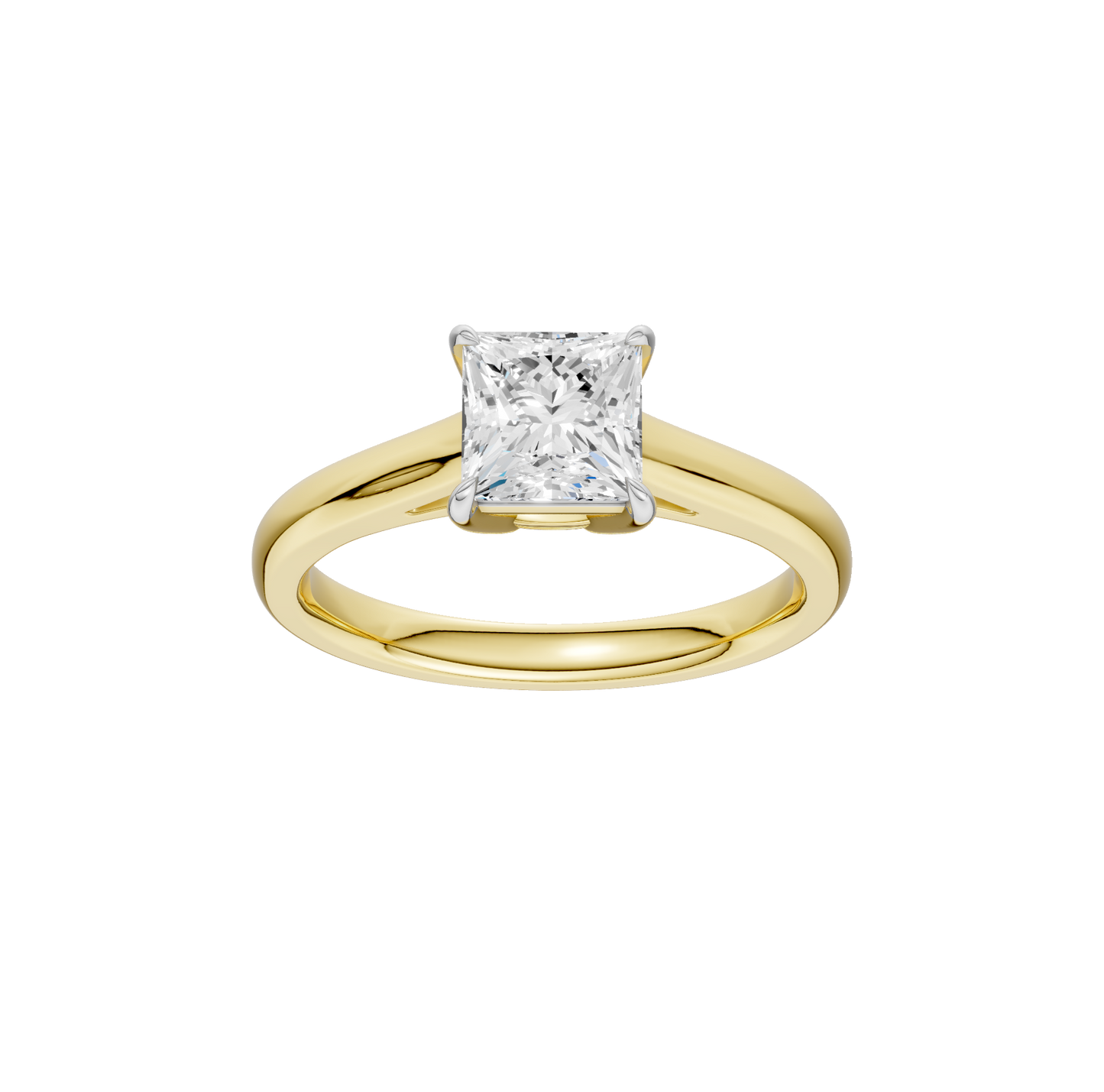 1.25ct Princess Certified Solitaire Lab Diamond Ring