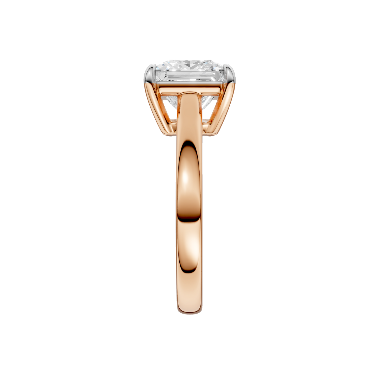 3.00ct Princess Certified Solitaire Lab Diamond Ring