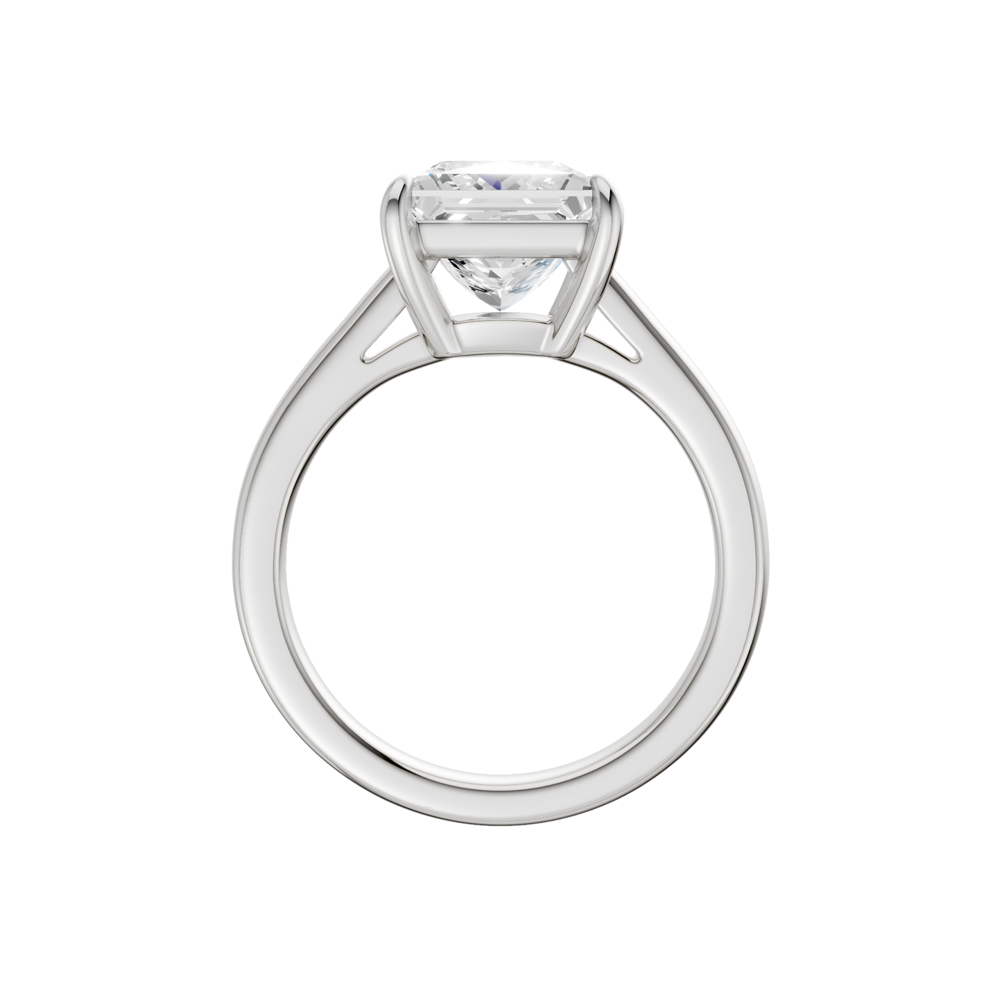 3.00ct Princess Certified Solitaire Lab Diamond Ring