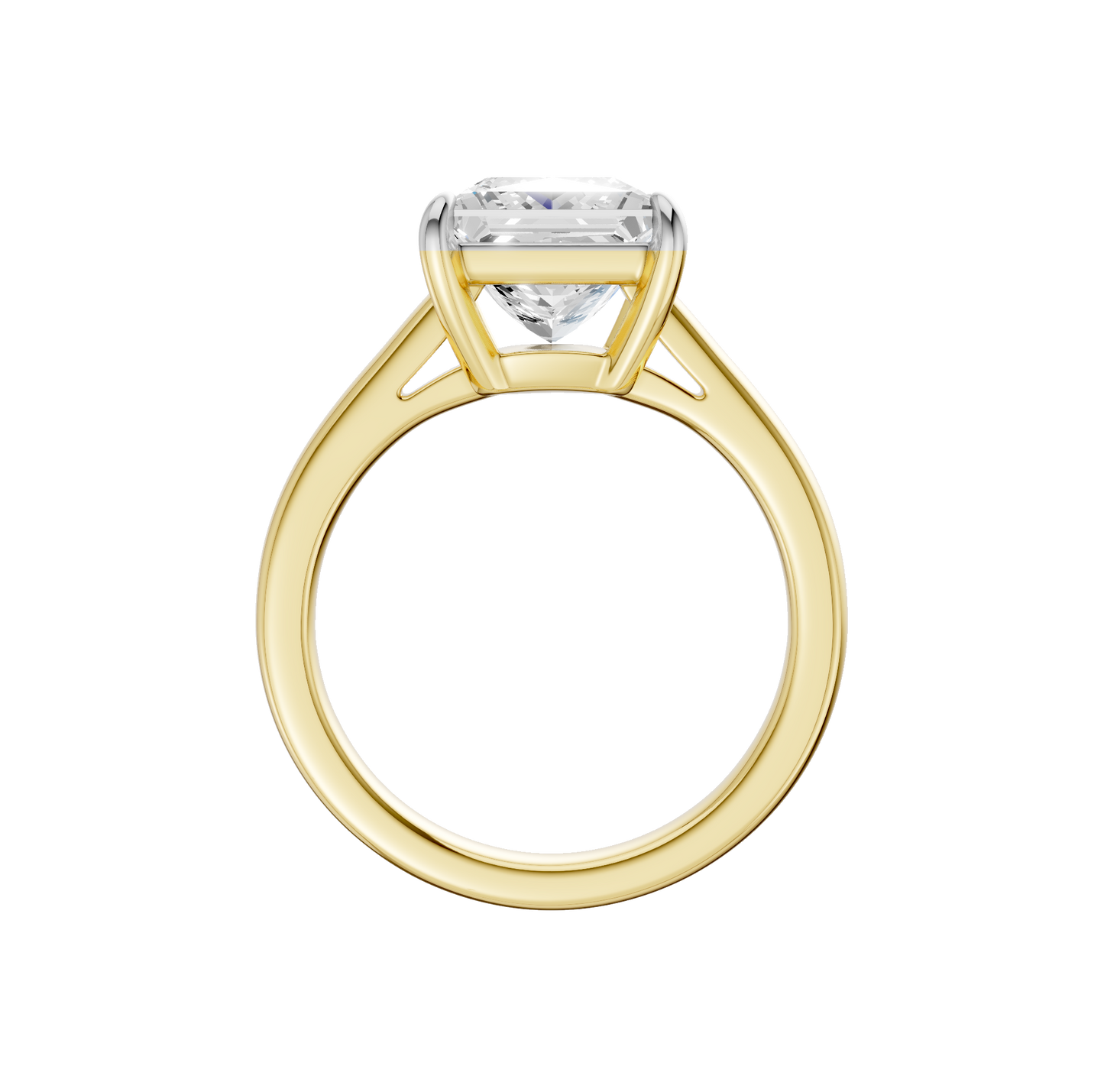 3.00ct Princess Certified Solitaire Lab Diamond Ring