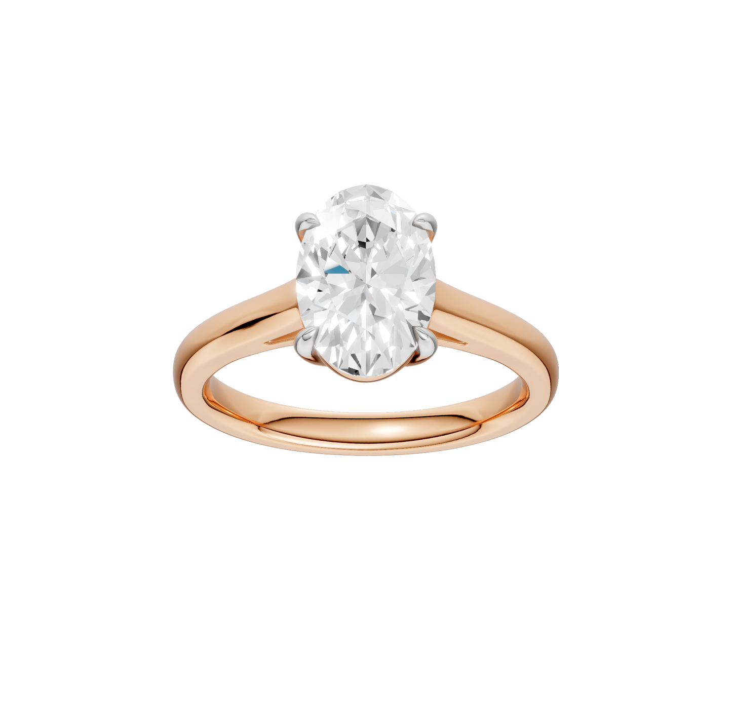2.00ct Oval Certified Solitaire Lab Diamond Ring
