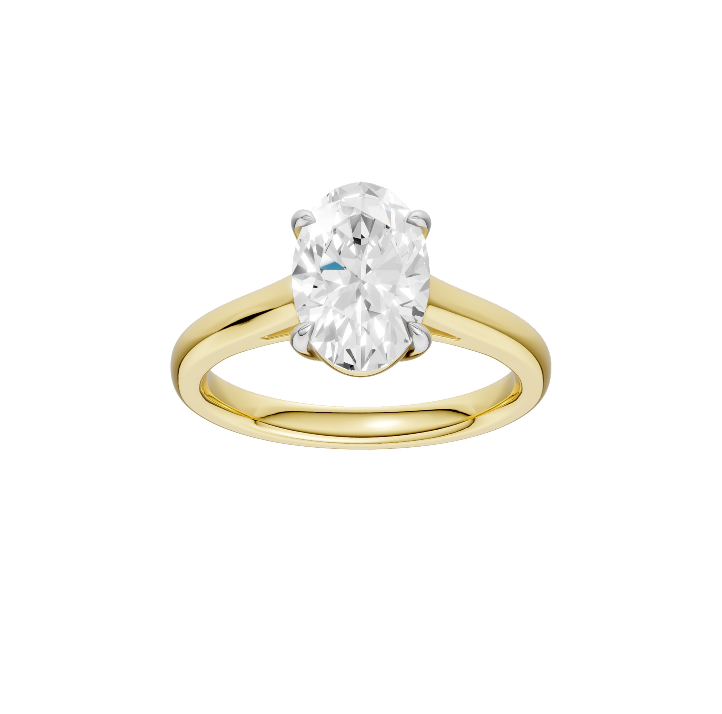 2.00ct Oval Certified Solitaire Lab Diamond Ring
