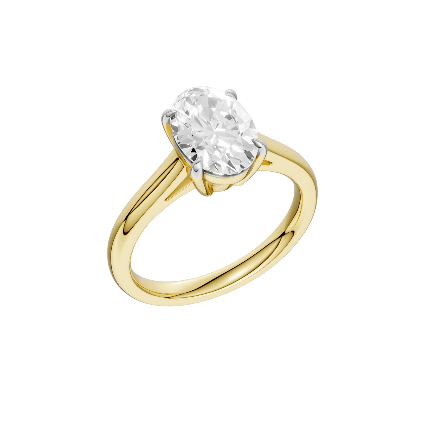 2.00ct Oval Certified Solitaire Lab Diamond Ring