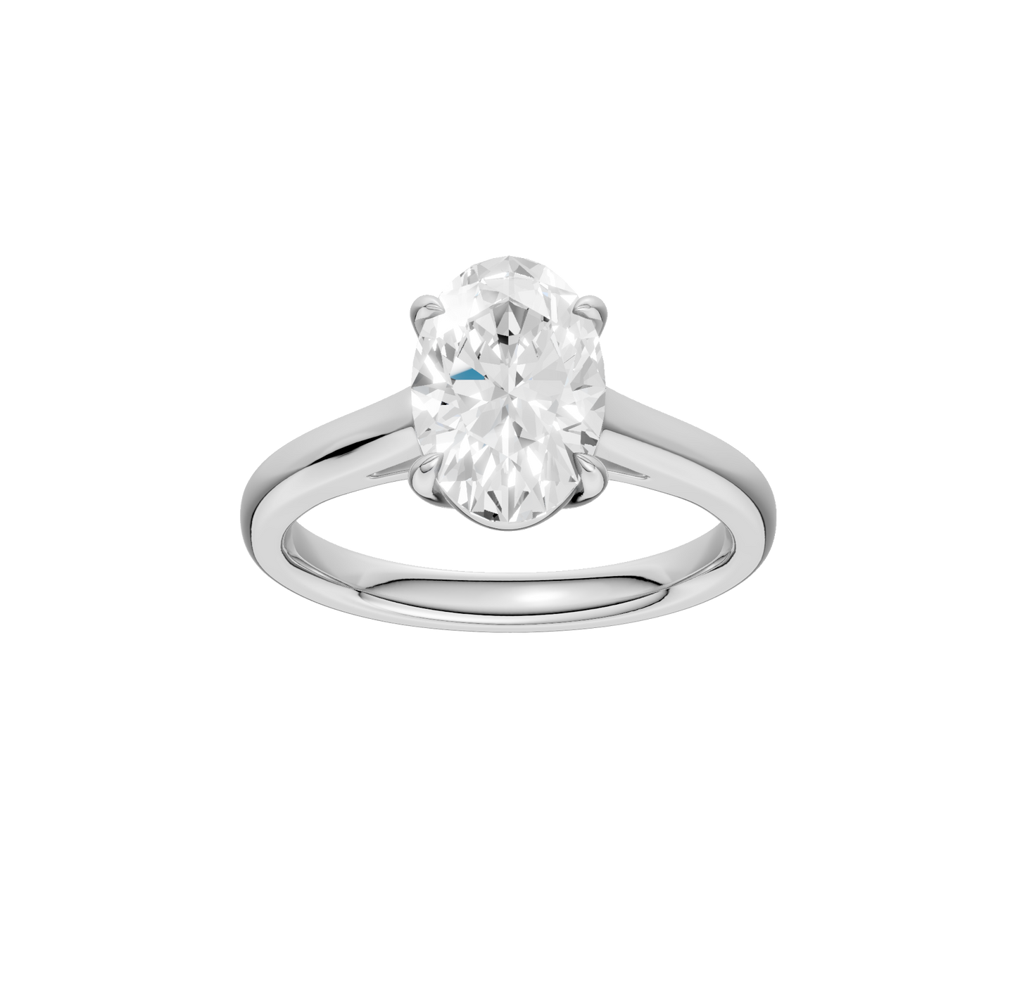 2.00ct Oval Certified Solitaire Lab Diamond Ring