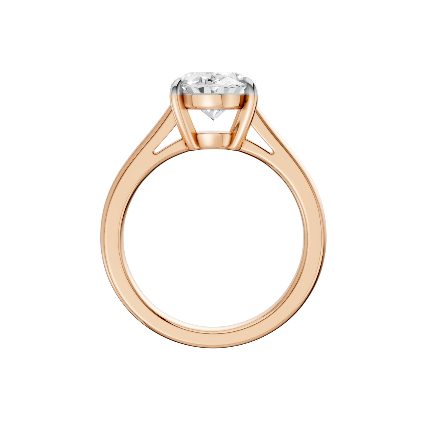3.00ct Oval Certified Solitaire Lab Diamond Ring