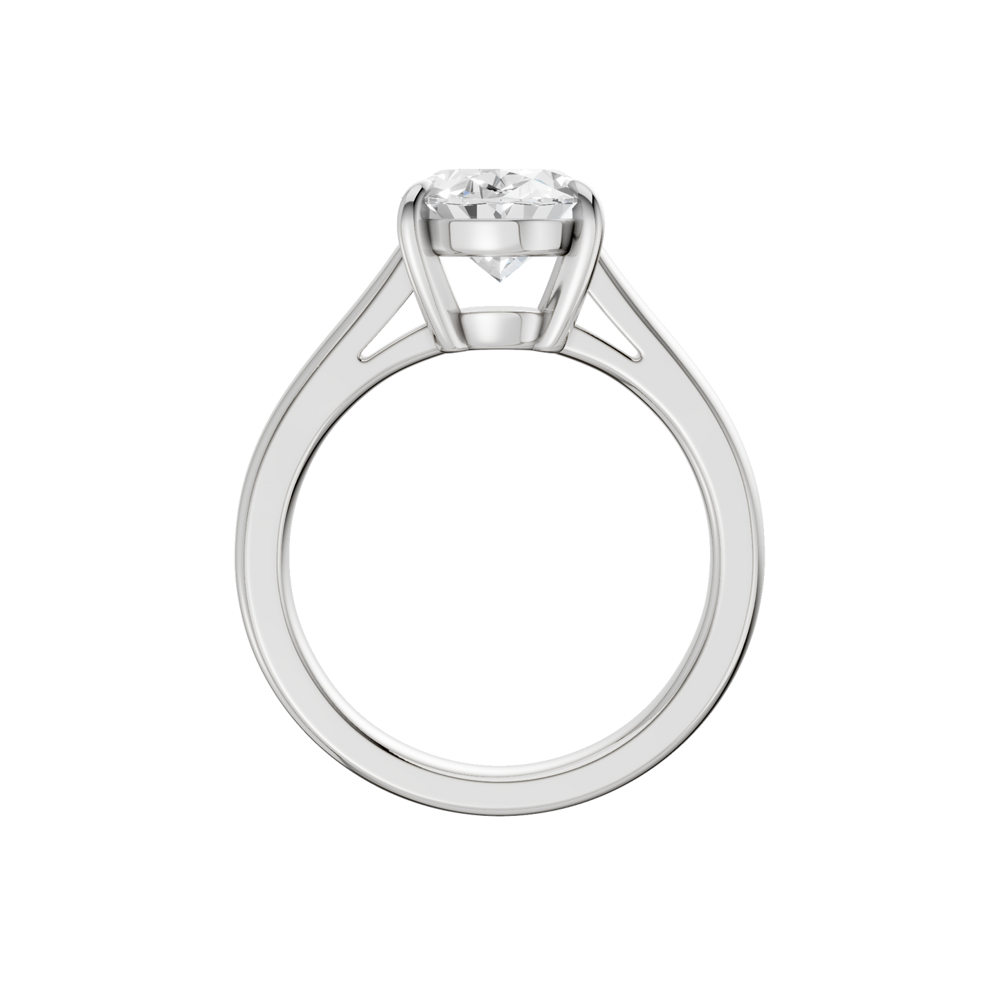 3.00ct Oval Certified Solitaire Lab Diamond Ring