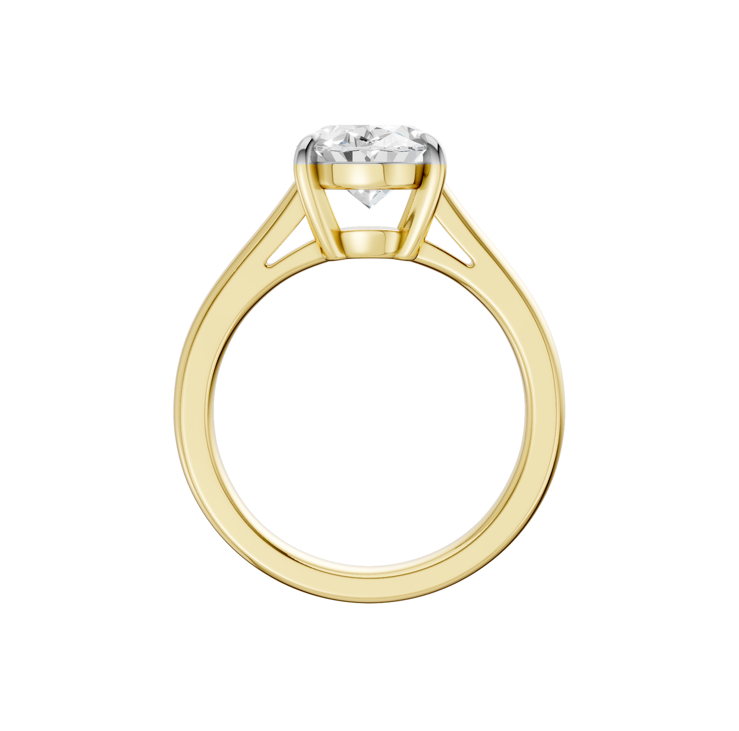 3.00ct Oval Certified Solitaire Lab Diamond Ring