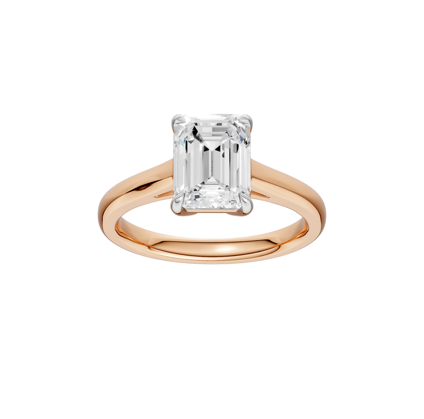 2.00ct Emerald Certified Solitaire Lab Diamond Ring