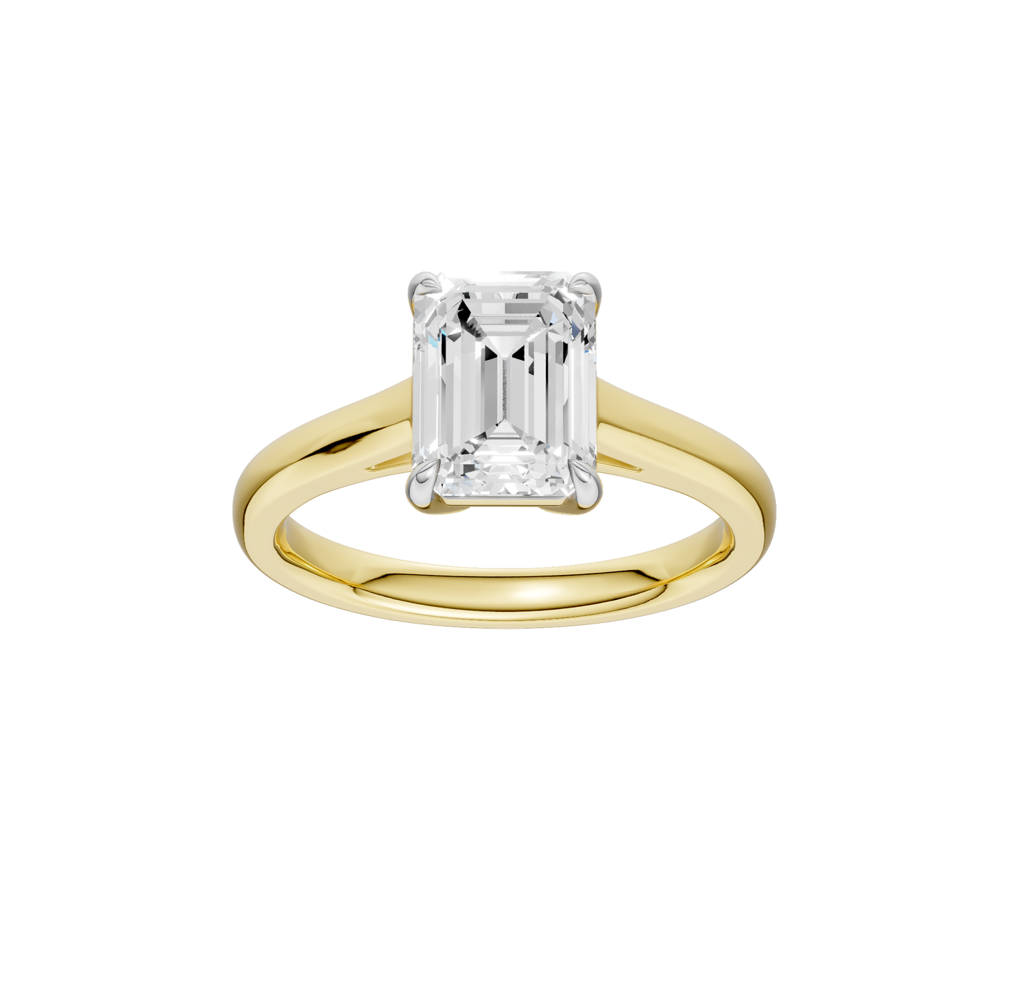 2.00ct Emerald Certified Solitaire Lab Diamond Ring