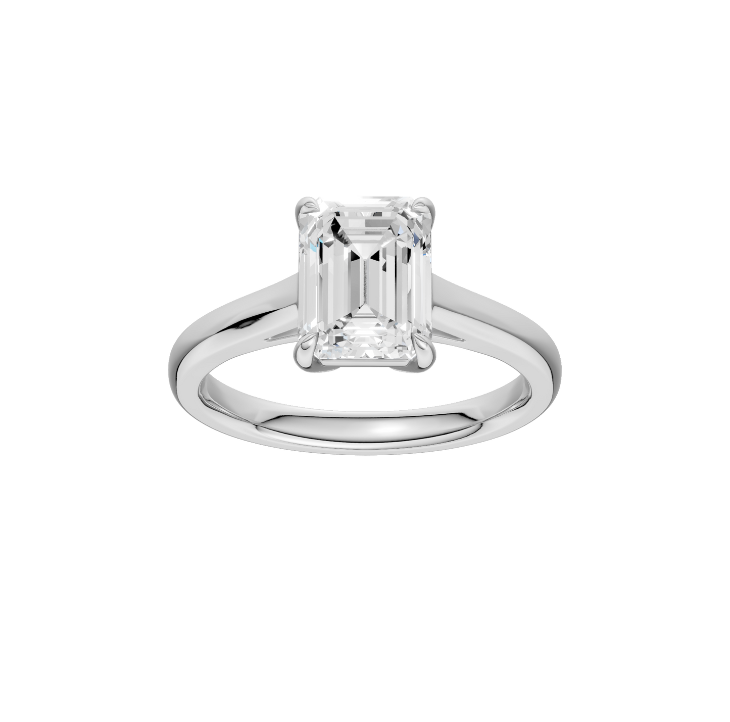 2.00ct Emerald Certified Solitaire Lab Diamond Ring