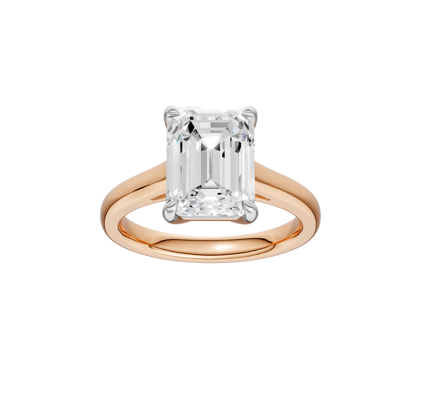 3.00ct Emerald Certified Solitaire Lab Diamond Ring