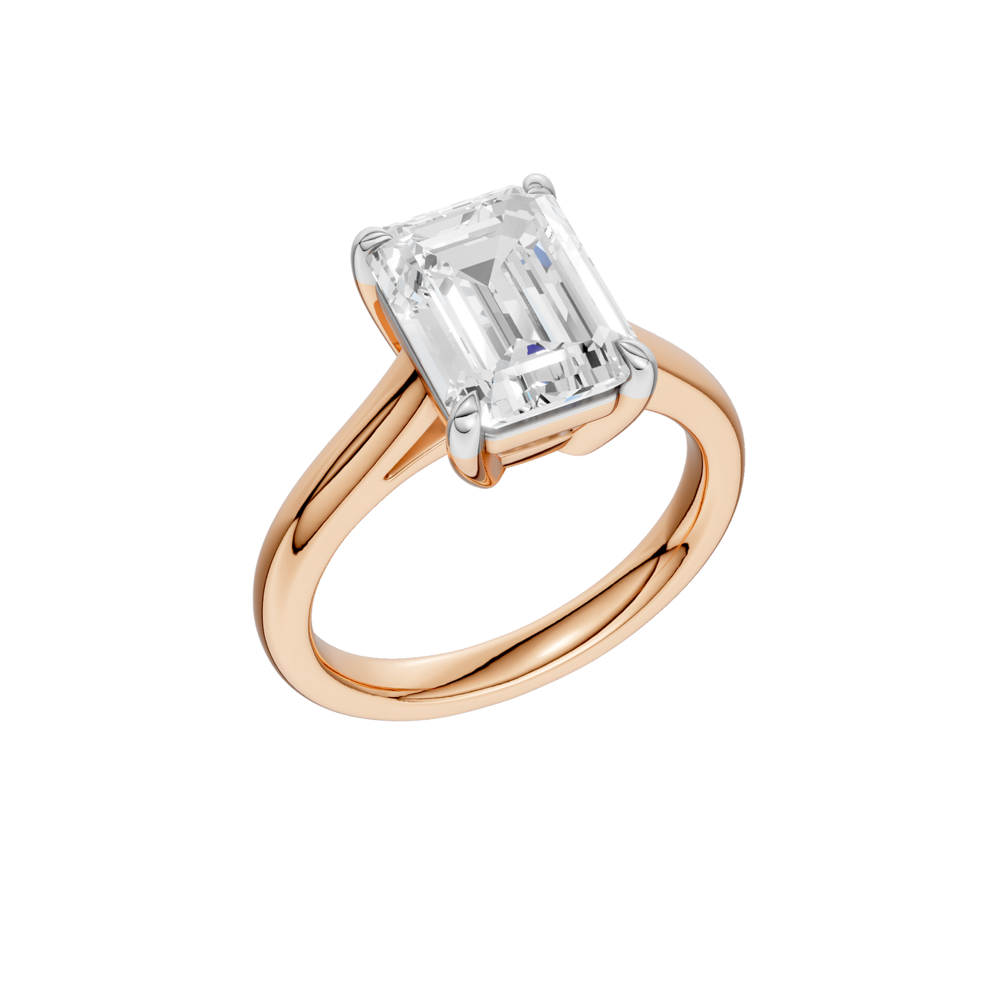 3.00ct Emerald Certified Solitaire Lab Diamond Ring