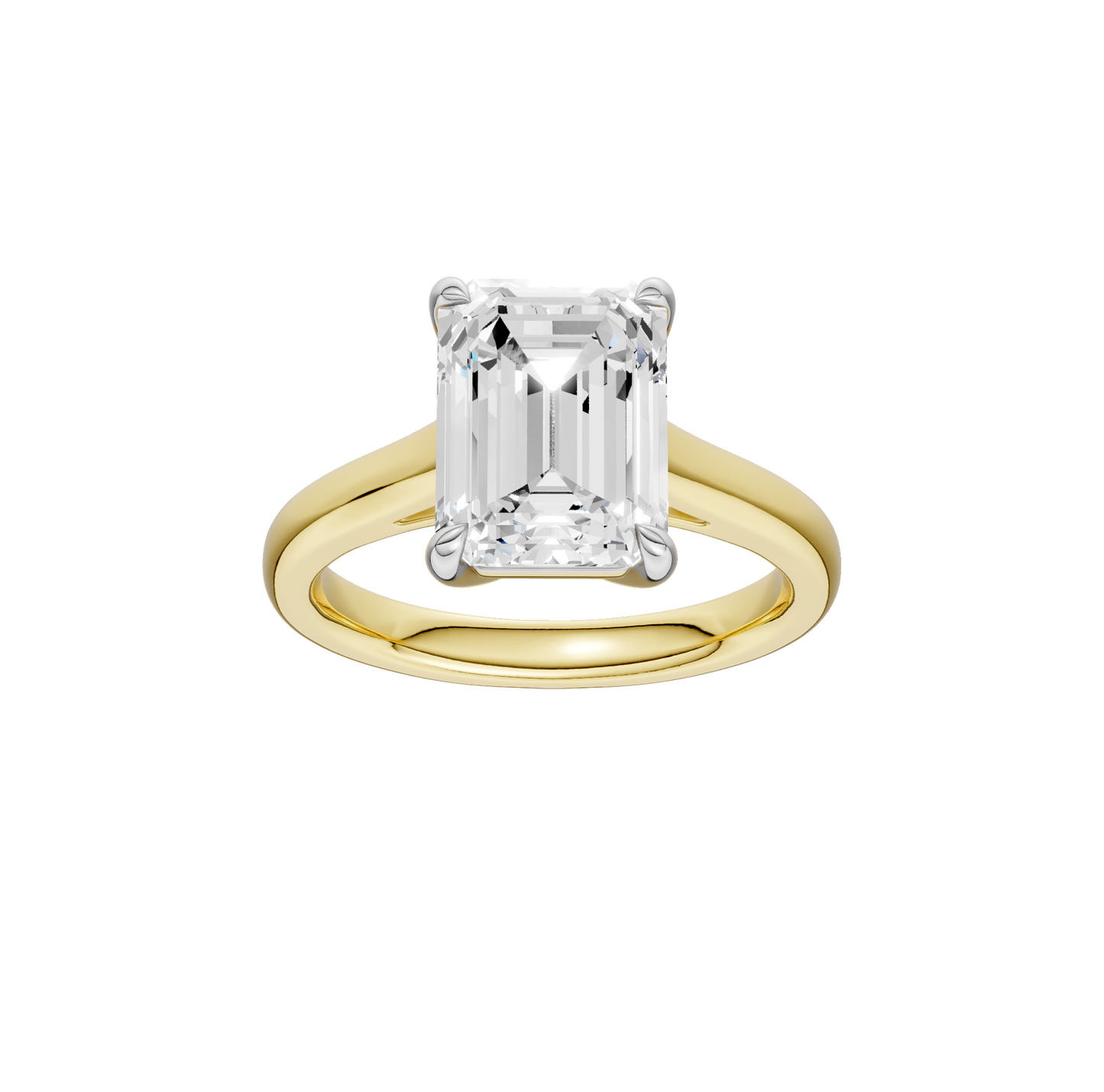 3.00ct Emerald Certified Solitaire Lab Diamond Ring