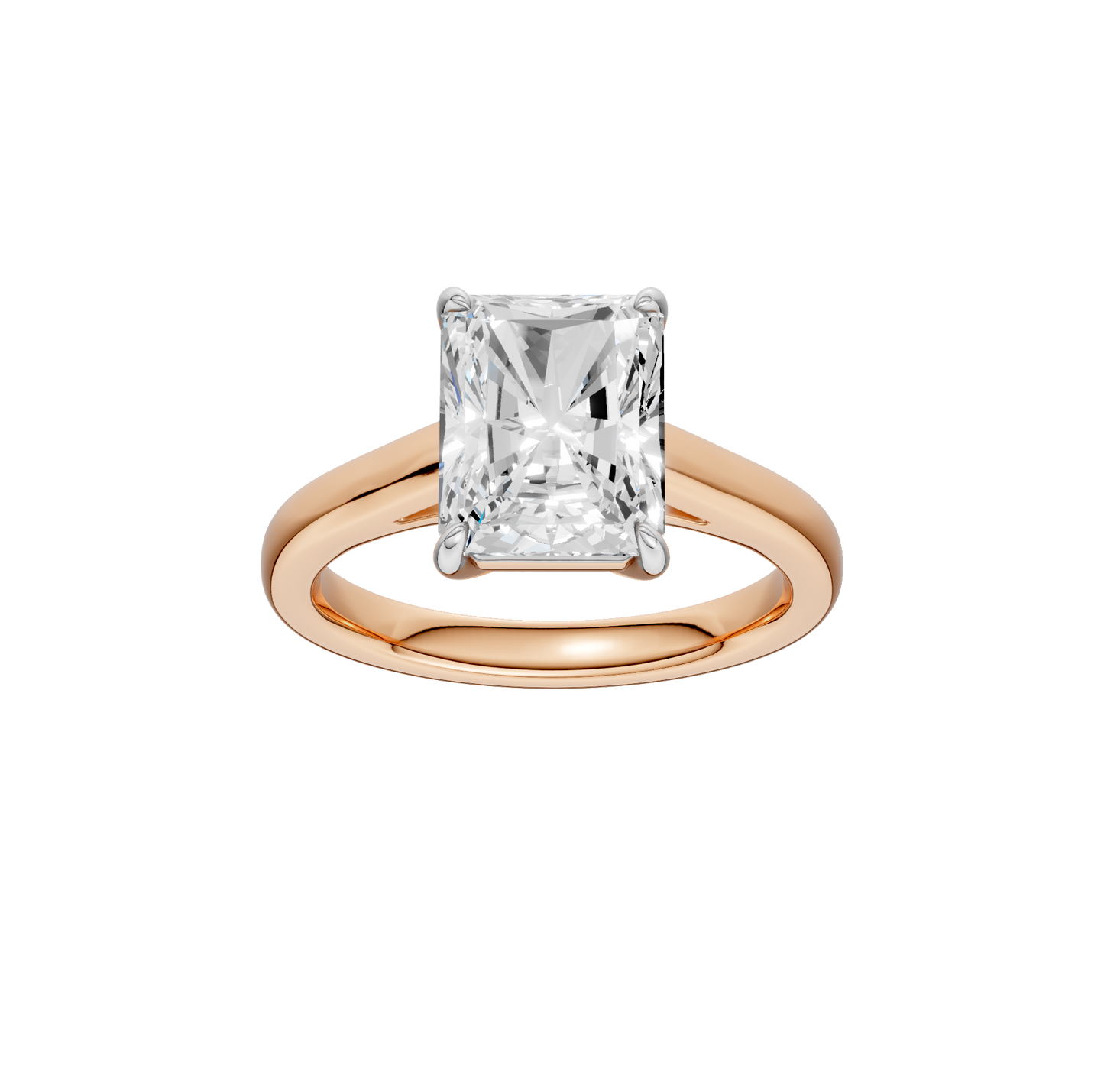 3.00ct Radiant Certified Solitaire Lab Diamond Ring